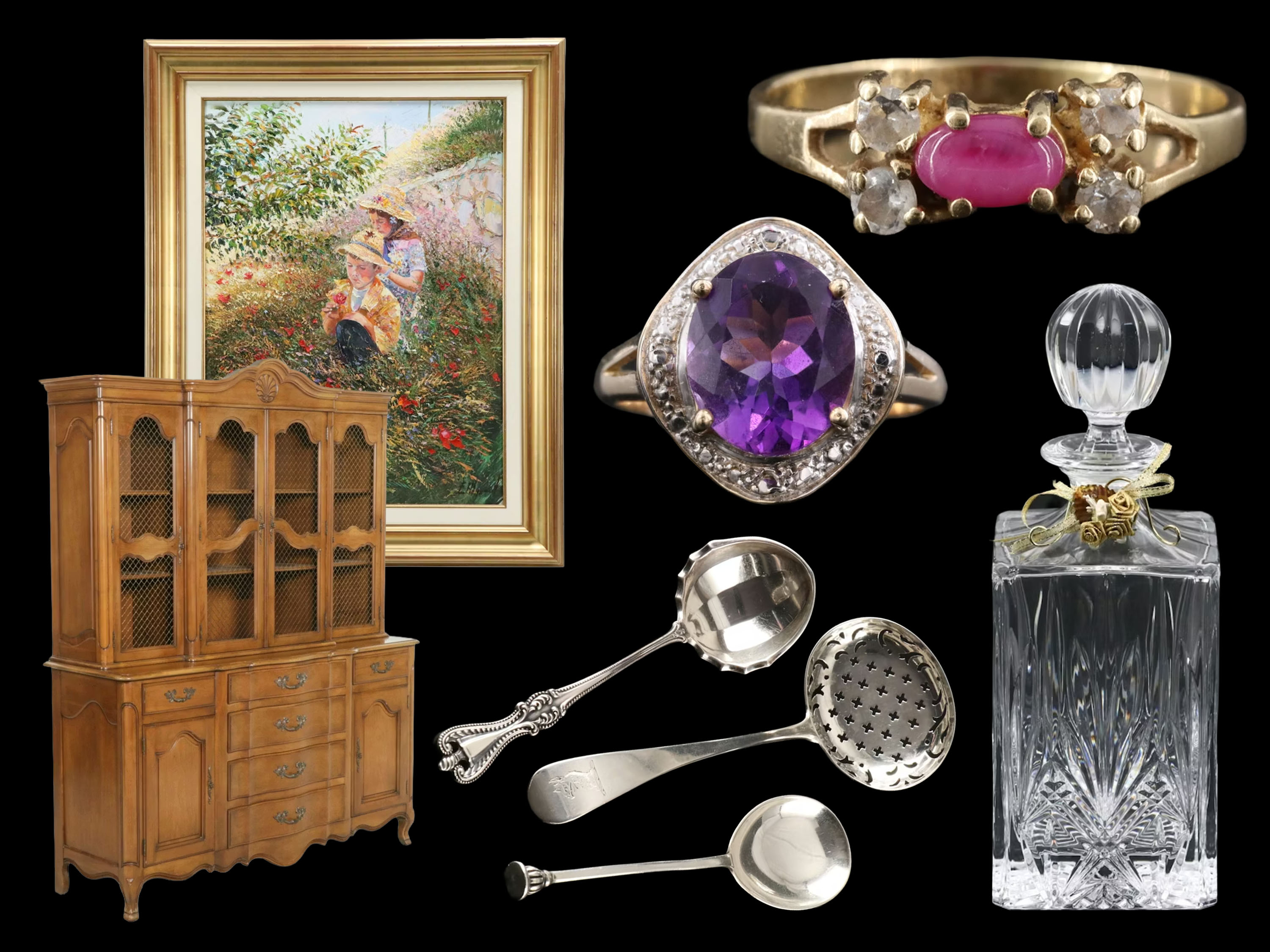 Fine Jewelry, Art Glass, Silver & Traditional Home Furnishings
