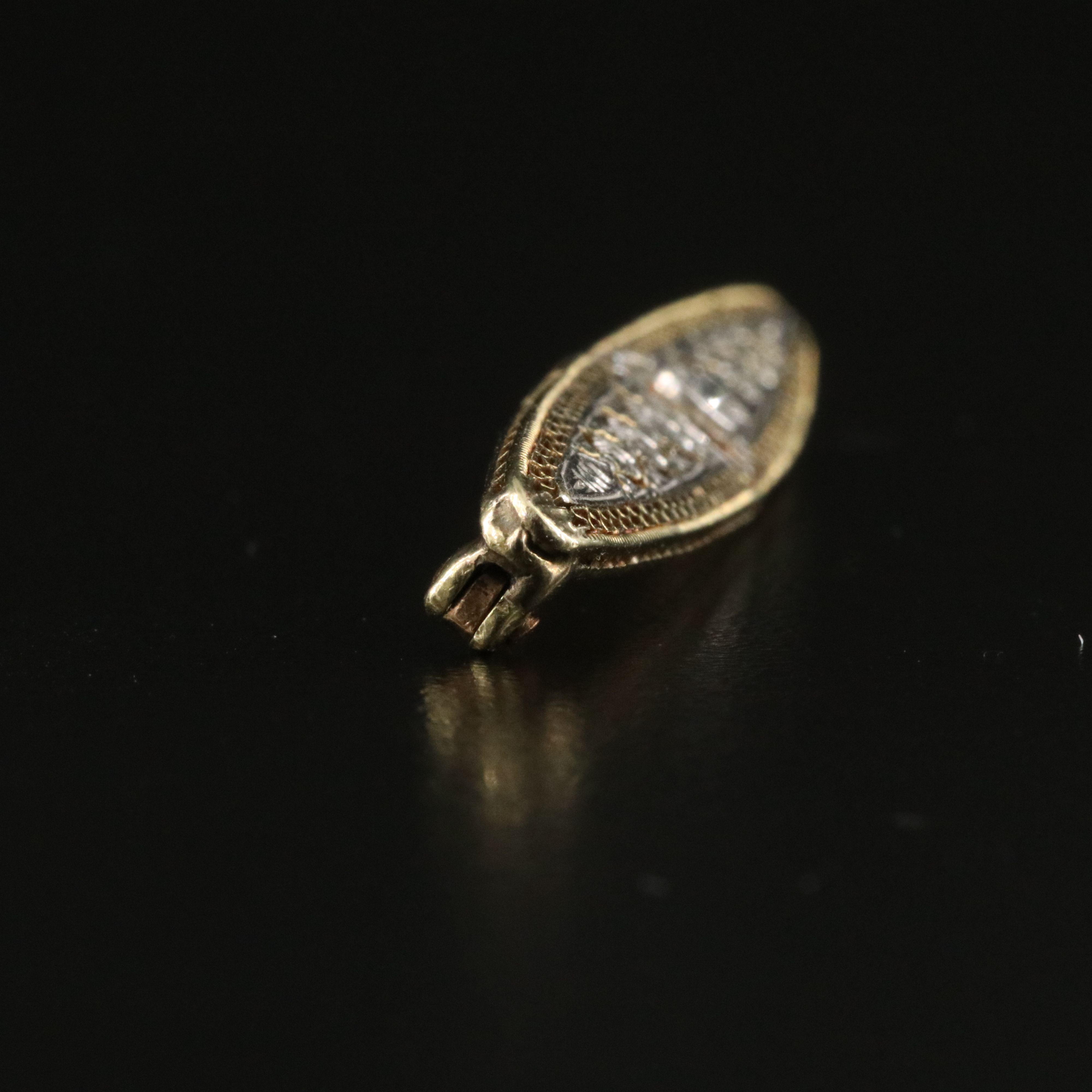 Edwardian Platinum and 14K 0.17 CT Diamond Openwork Bar Brooch