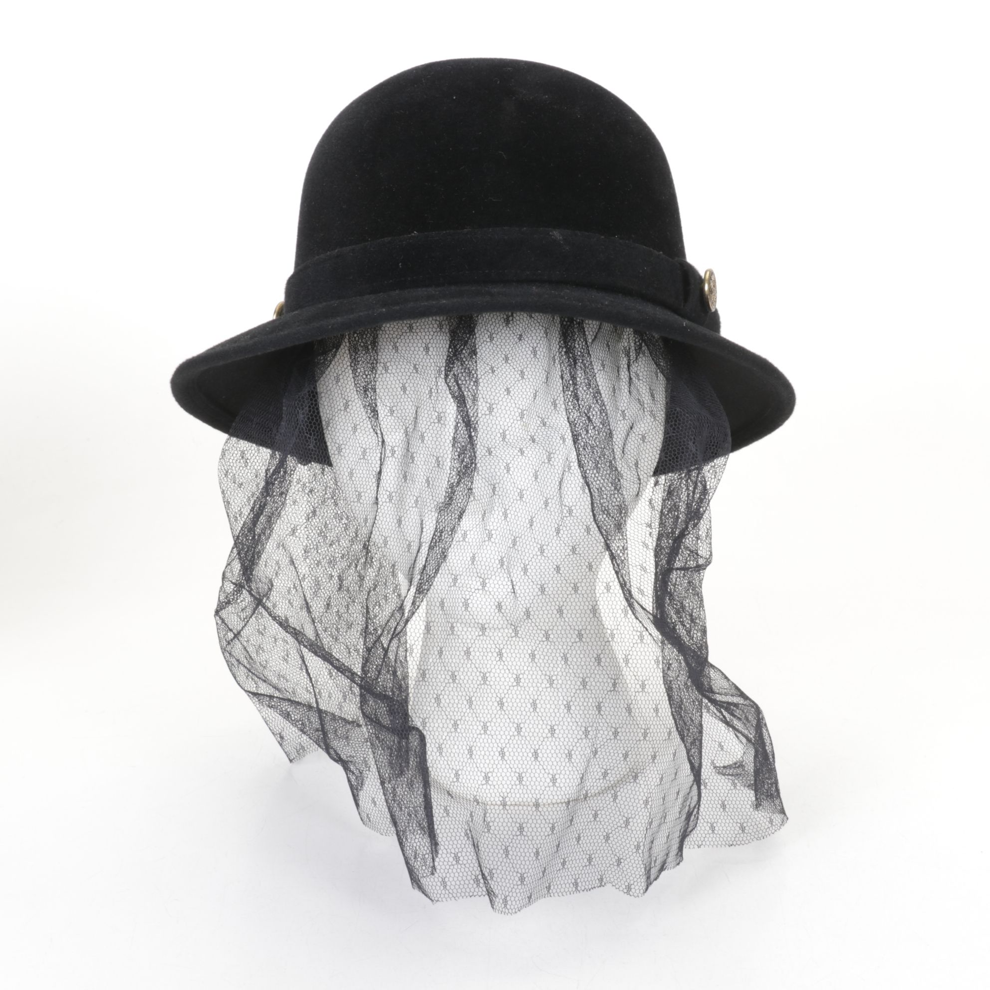 1960s Yves Saint Laurent Red Felt Bucket Hat with Shillito's, Mr. Phil & More