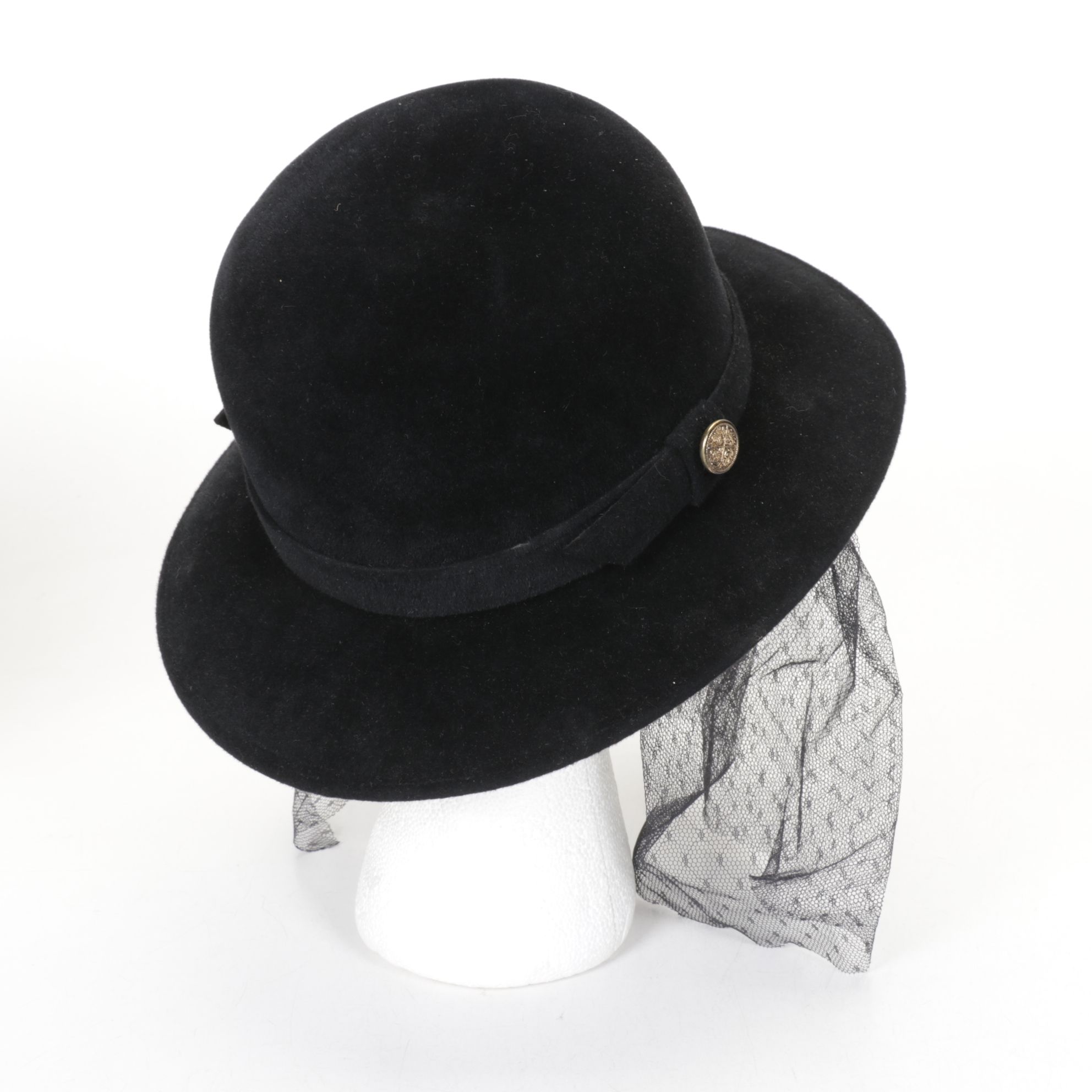 1960s Yves Saint Laurent Red Felt Bucket Hat with Shillito's, Mr. Phil & More