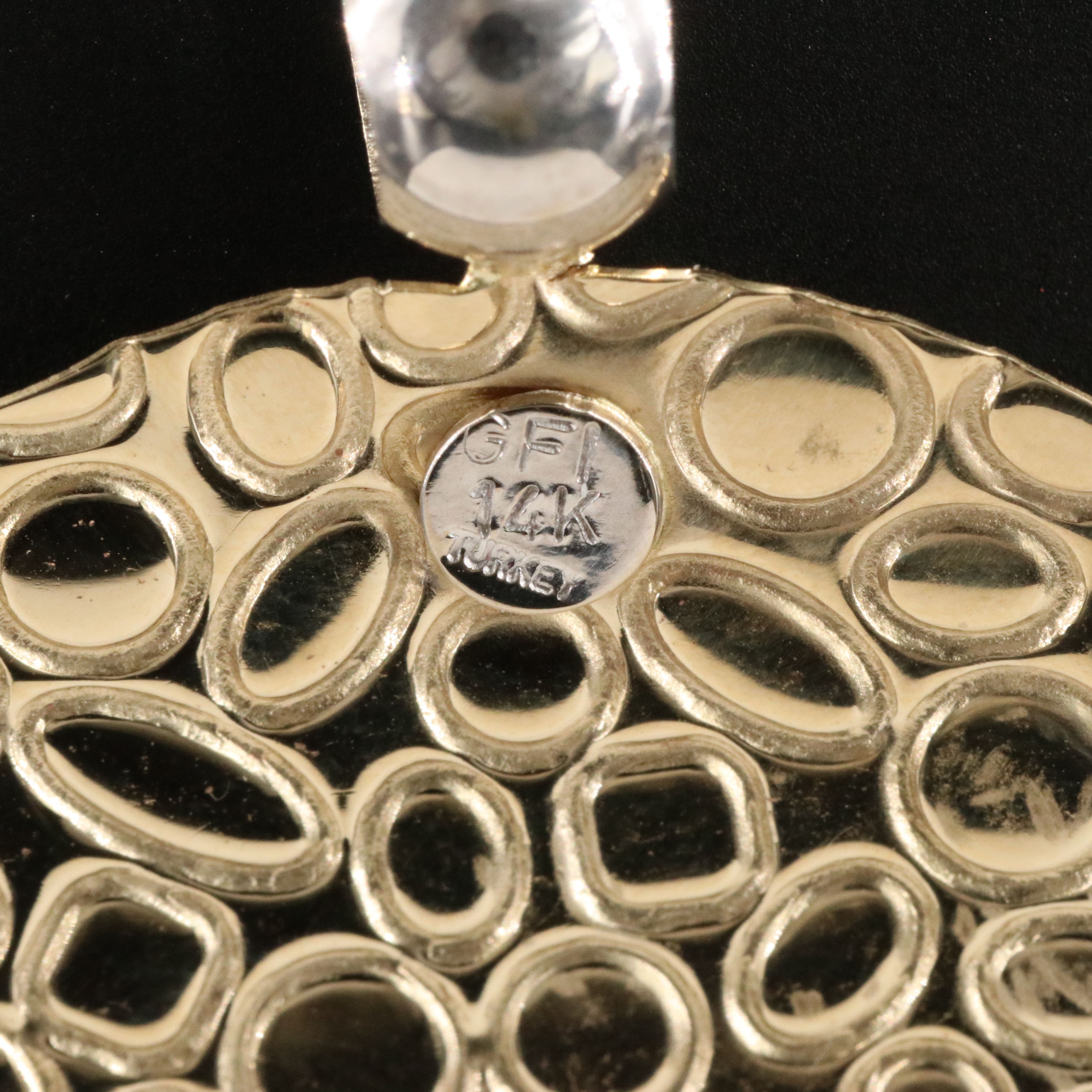 14K Two-Tone Disc Pendant