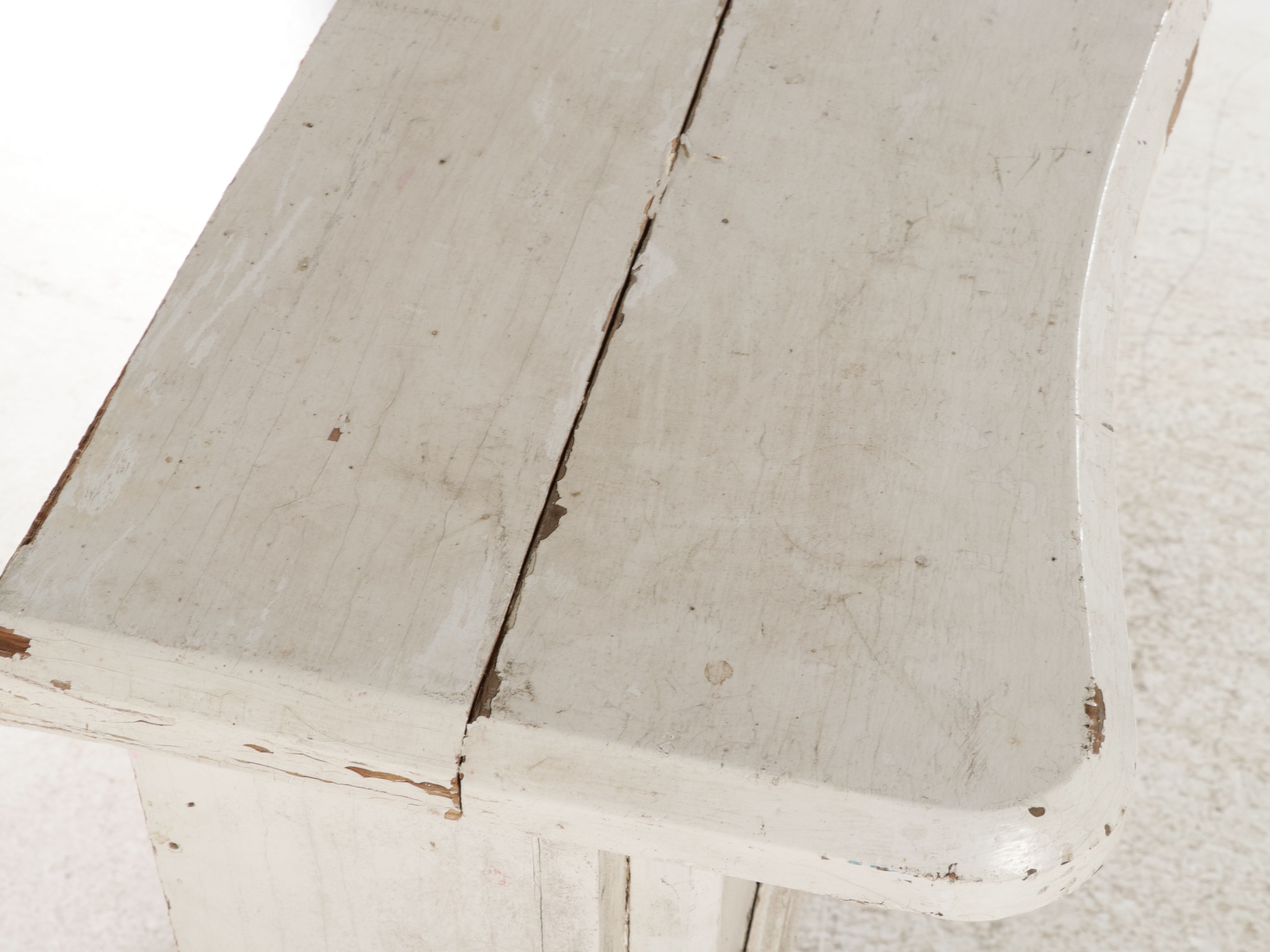 Salvaged Greek Revival Style Painted Wood Mantel Surround
