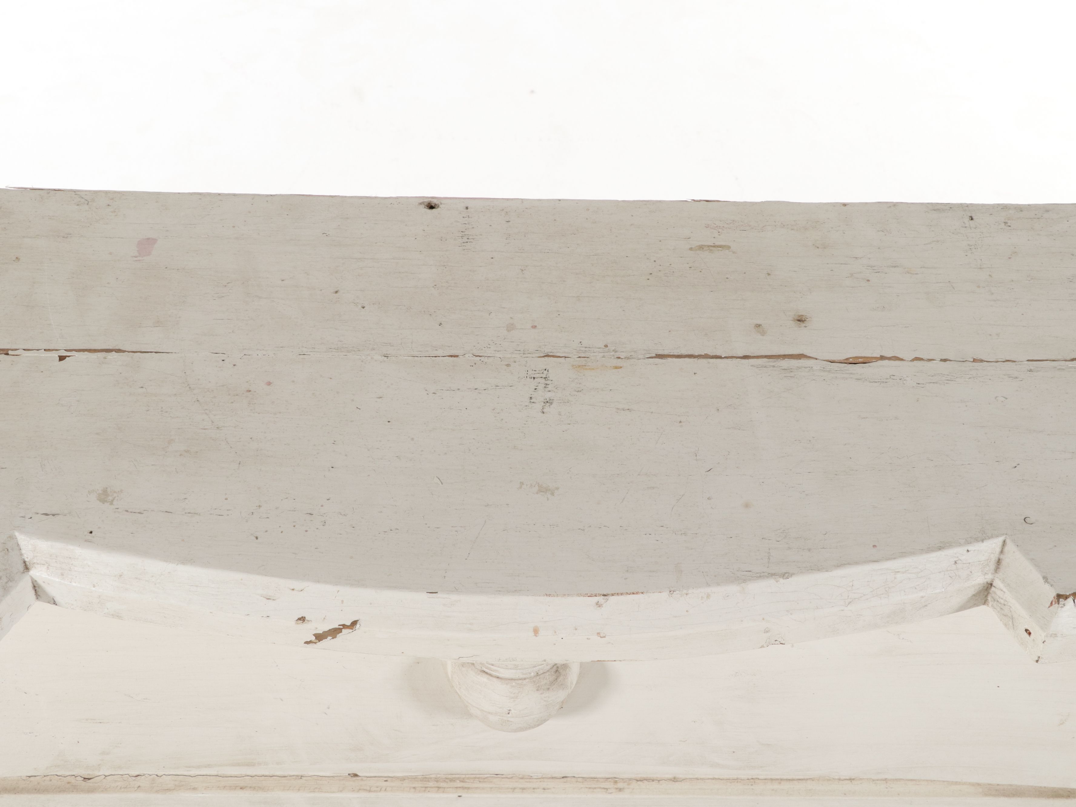Salvaged Greek Revival Style Painted Wood Mantel Surround