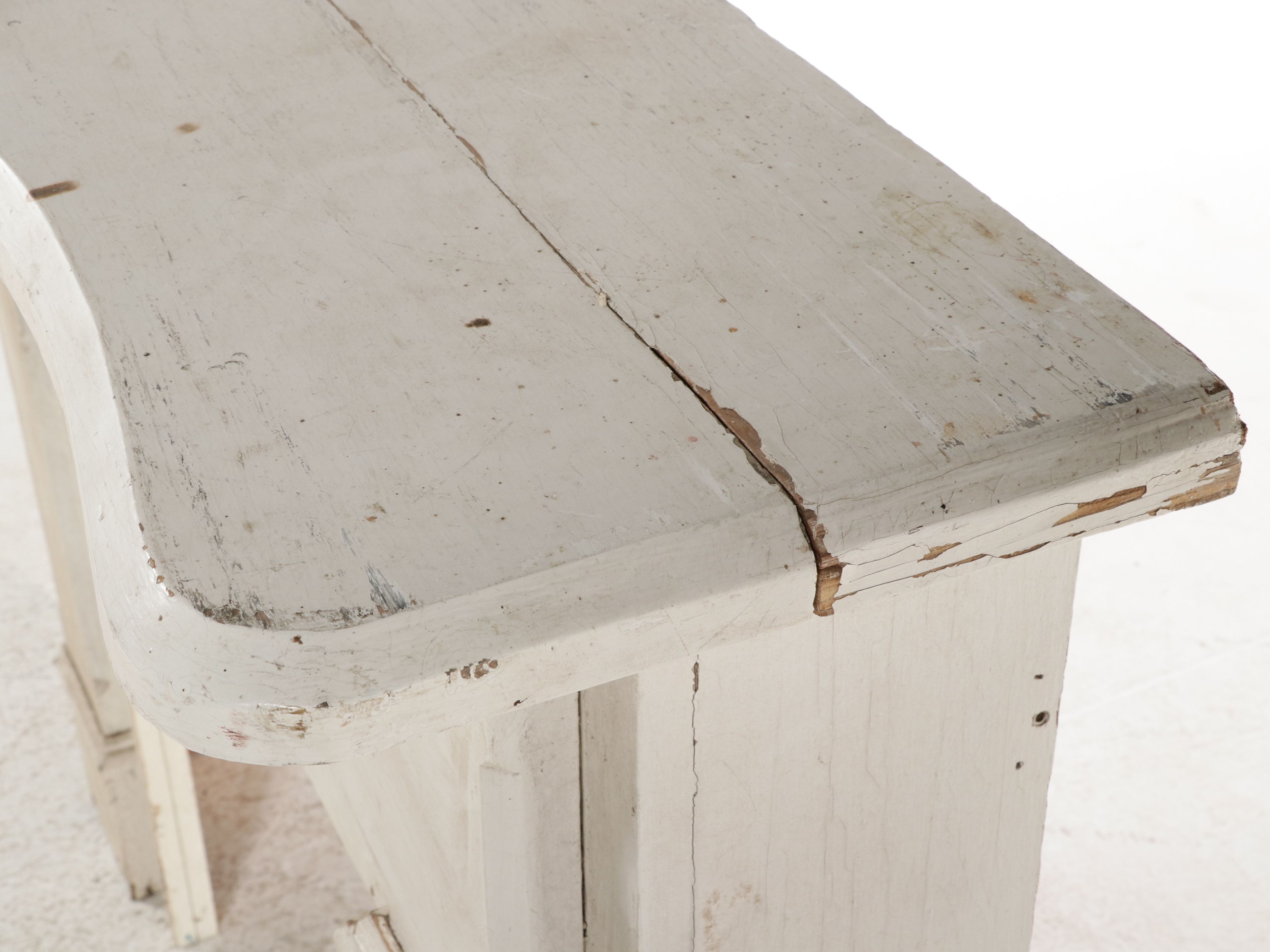 Salvaged Greek Revival Style Painted Wood Mantel Surround