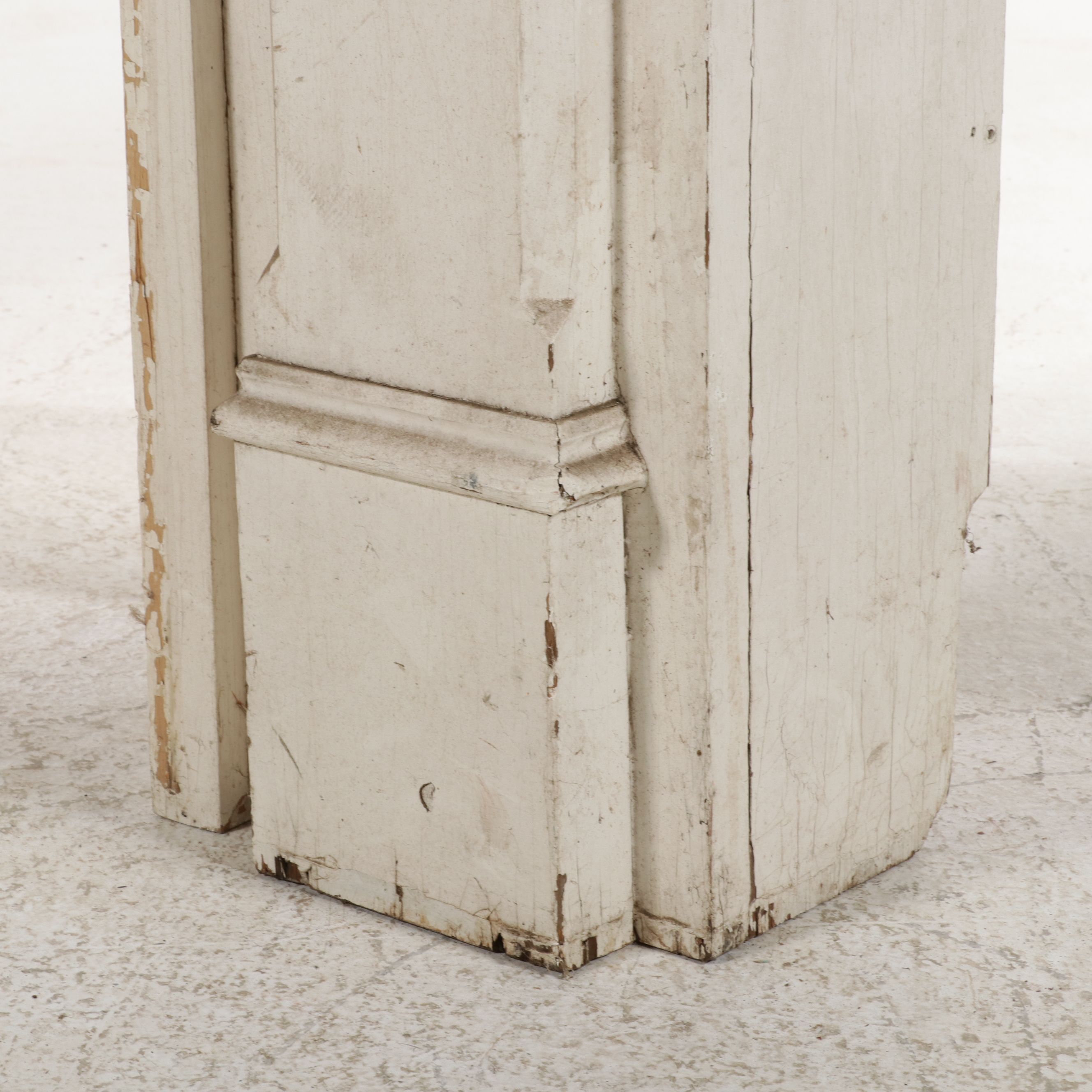 Salvaged Greek Revival Style Painted Wood Mantel Surround