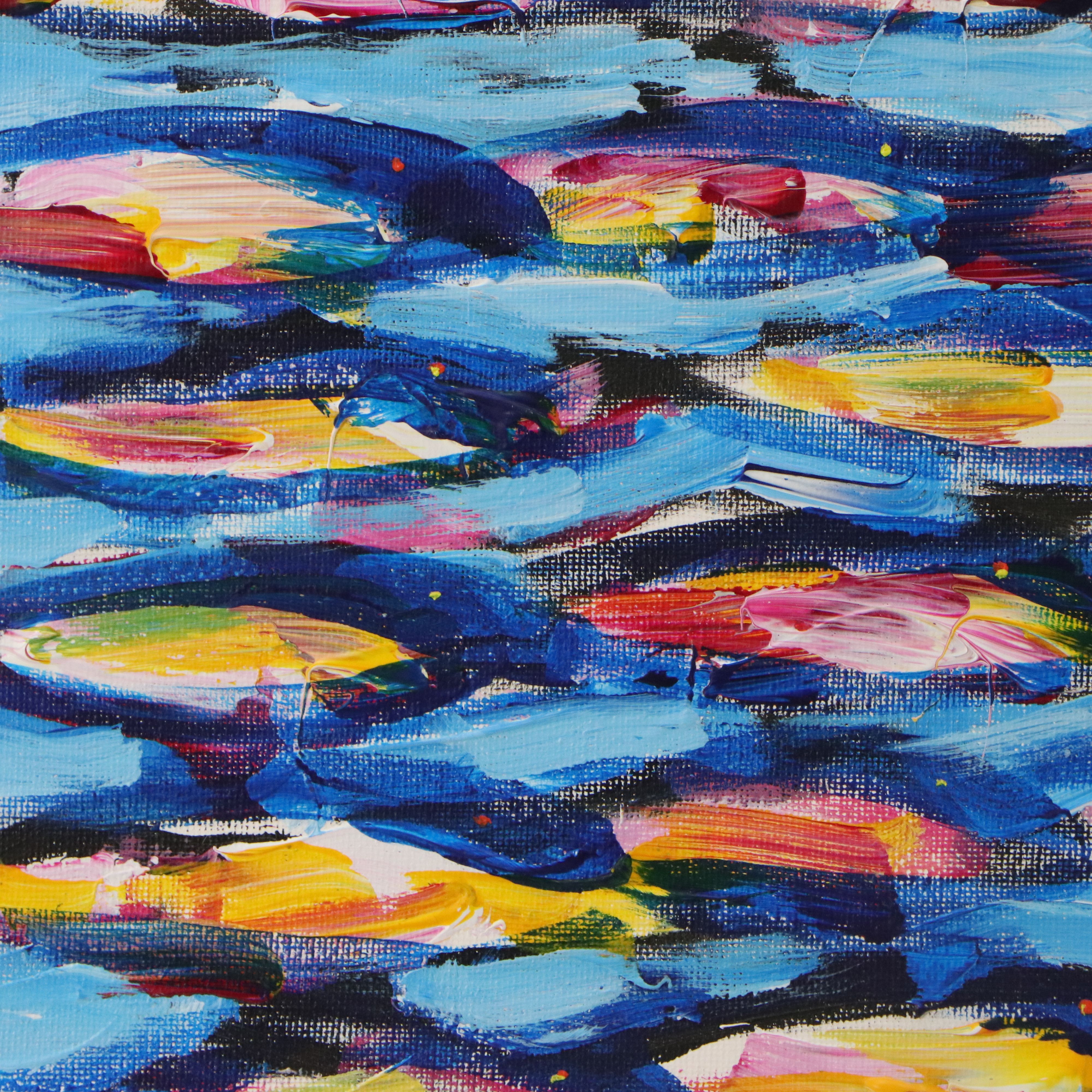 Elle Raines Acrylic Painting " School of Sardines," 21st Century