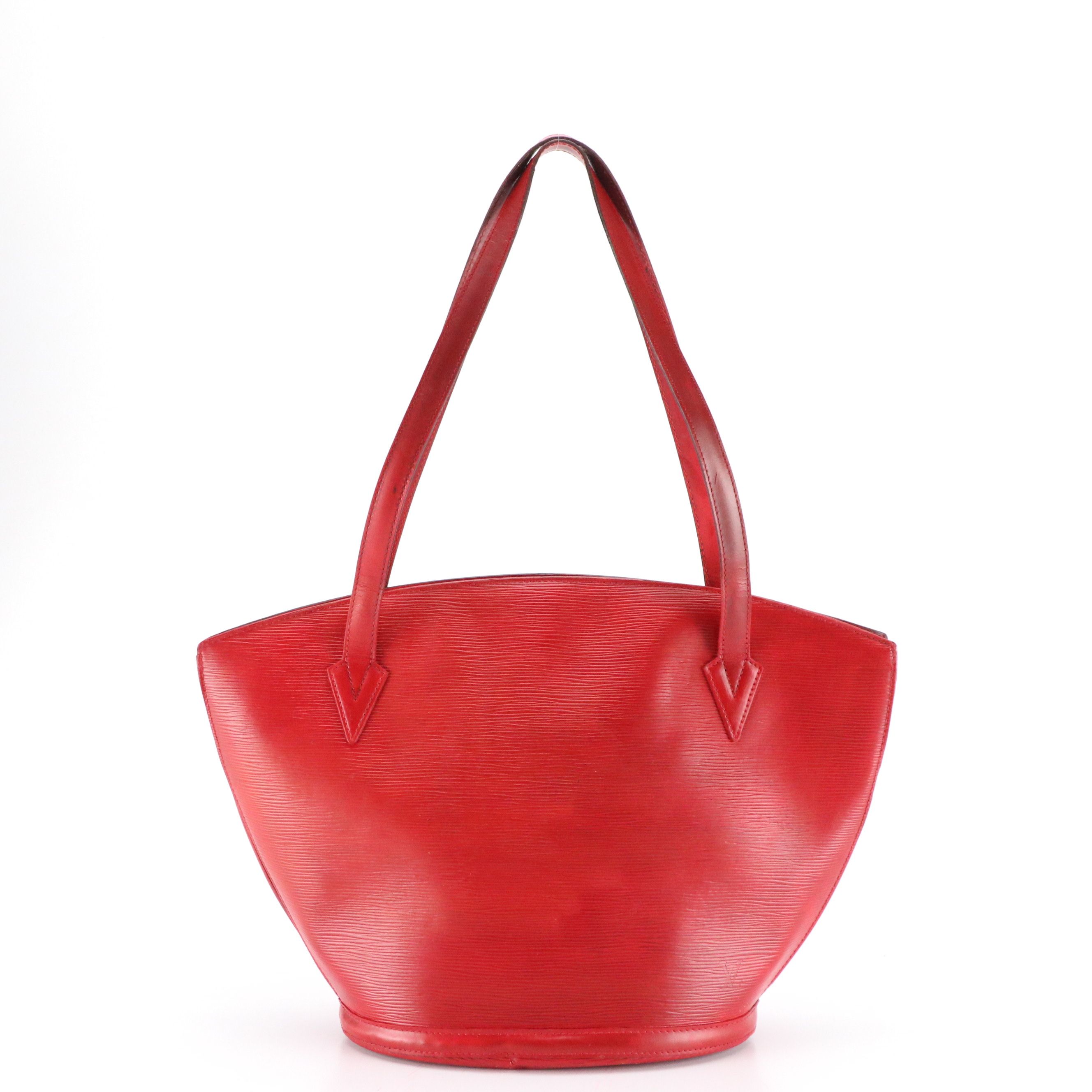 Louis Vuitton Saint Jacques GM Shoulder Bag in Red Epi and Smooth Leather