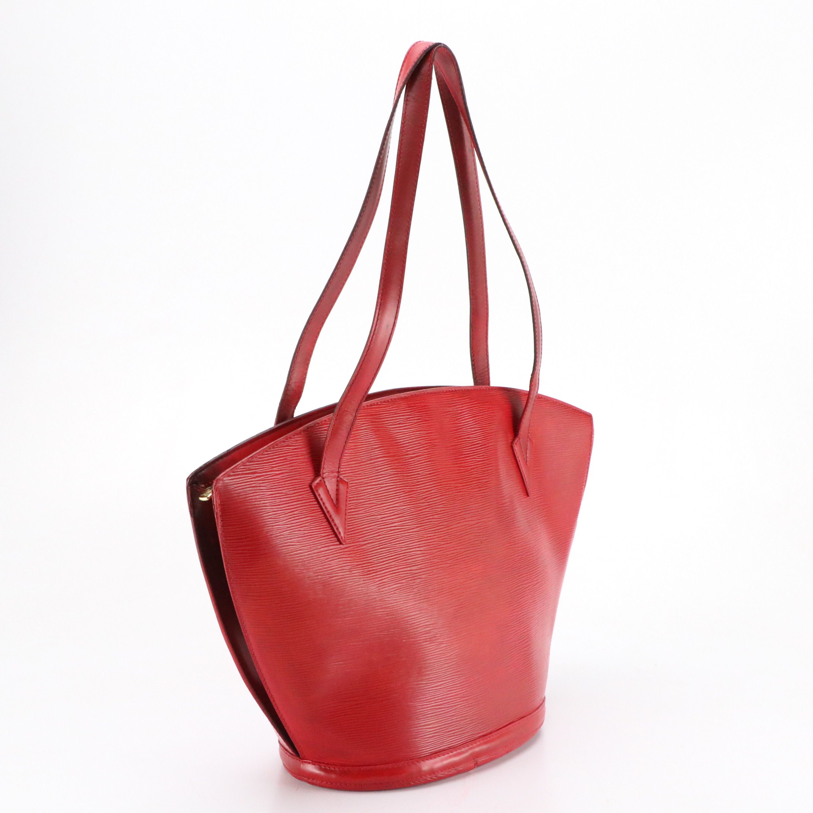 Louis Vuitton Saint Jacques GM Shoulder Bag in Red Epi and Smooth Leather