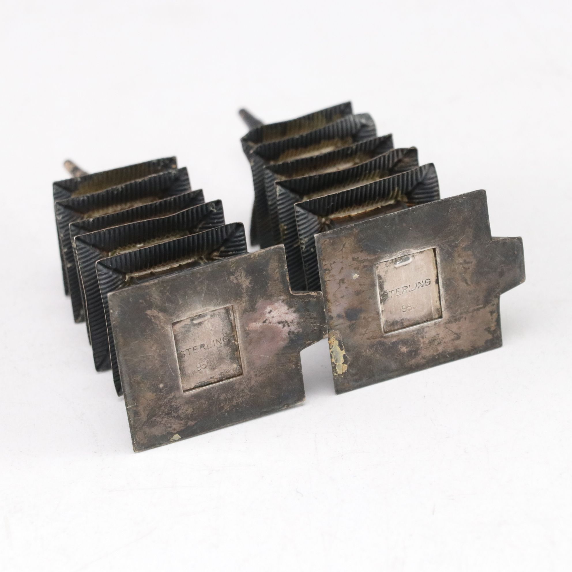 East Asian 950 Silver Pagoda Salt and Pepper Shakers