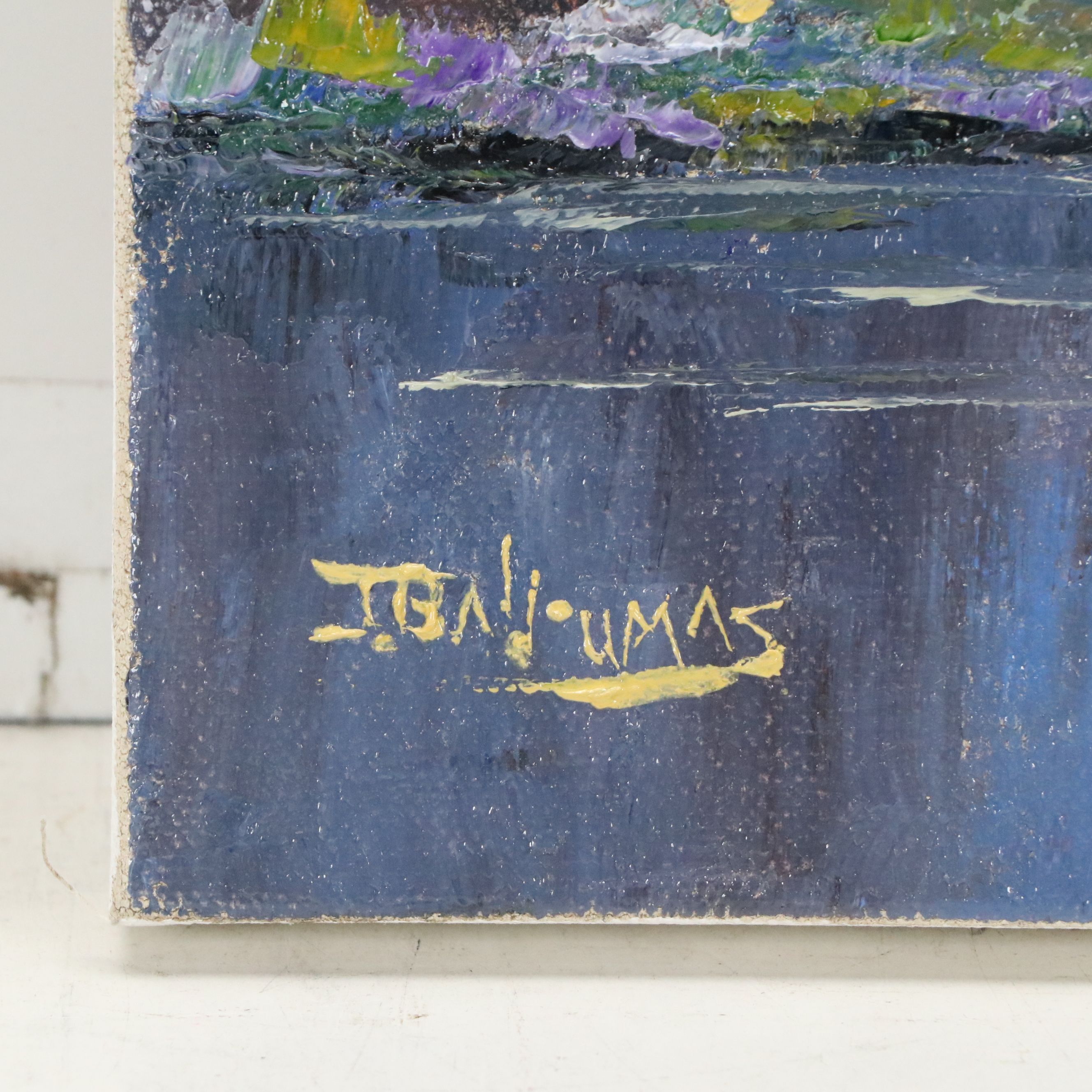 James Baldoumas Oil Painting "Flowering Pond," 2026