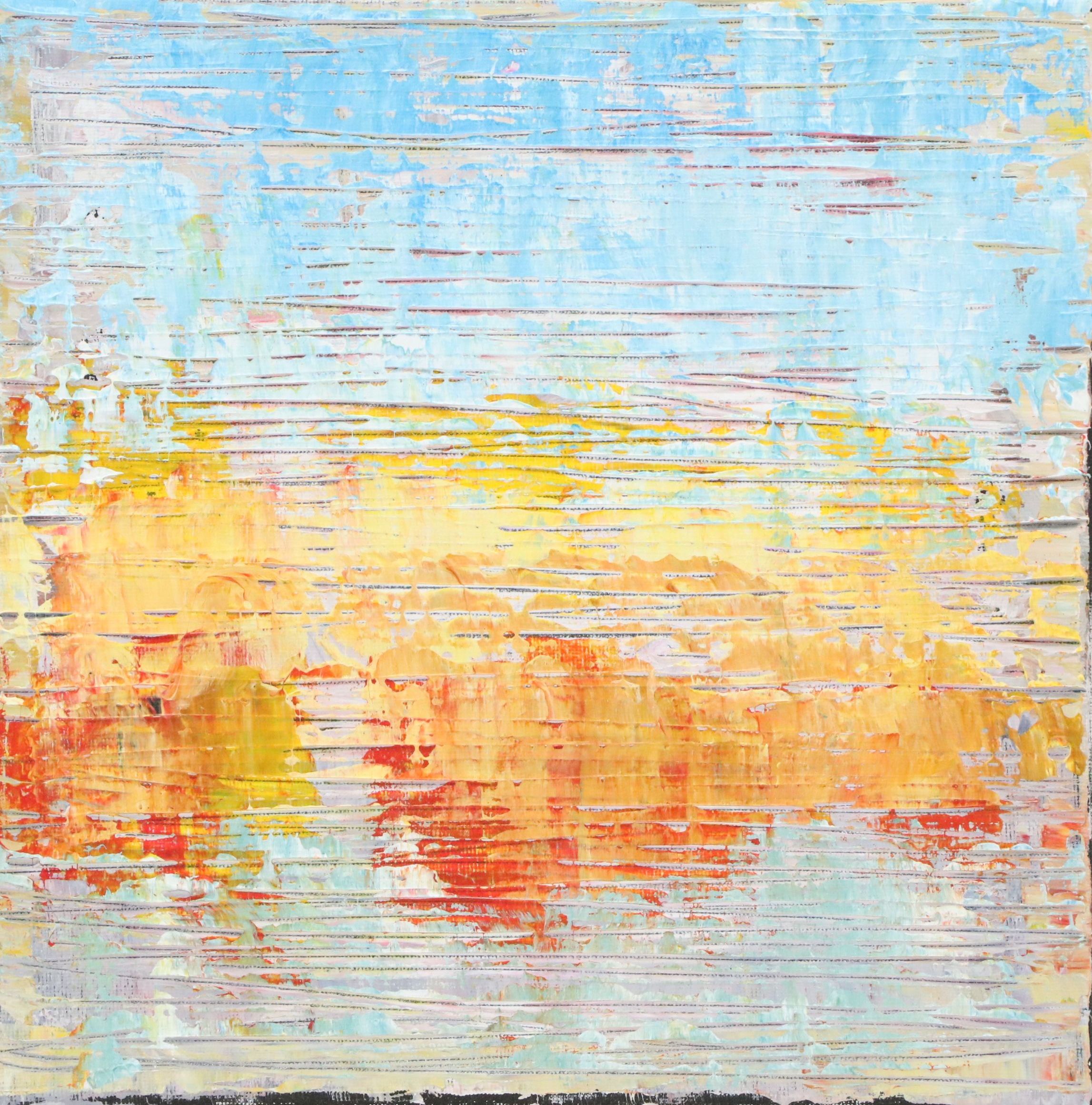 Leif Janek Textured Abstract Acrylic Painting, 21st Century