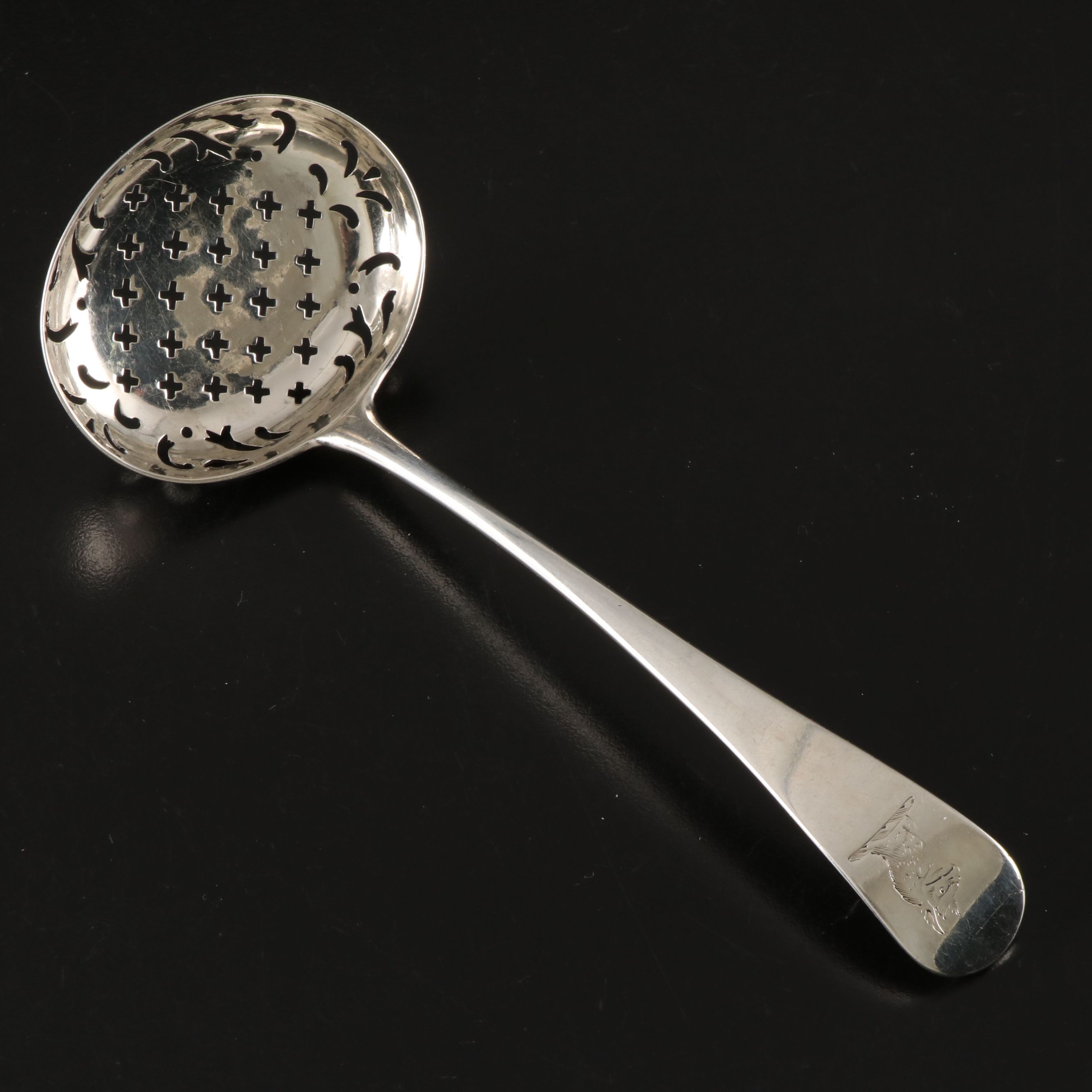 Towle "Old Colonial" Sterling Cream Ladle with Antique English Sterling Spoons
