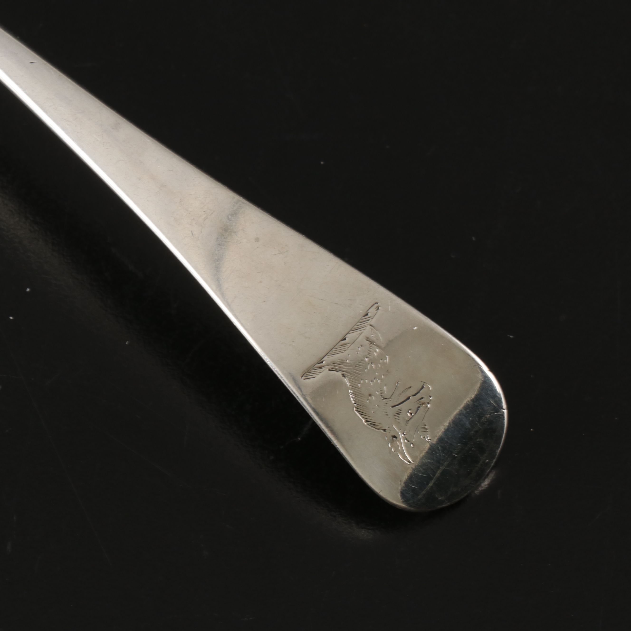Towle "Old Colonial" Sterling Cream Ladle with Antique English Sterling Spoons