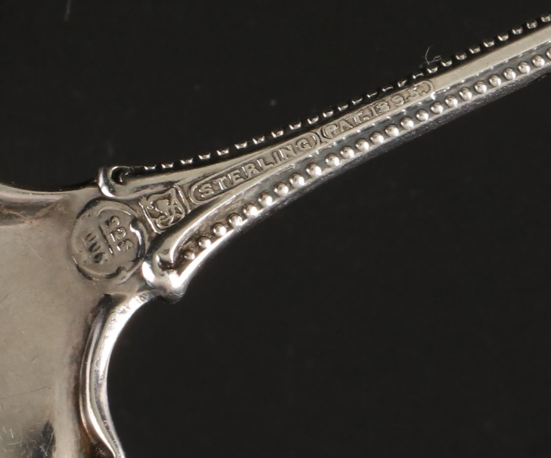 Towle "Old Colonial" Sterling Cream Ladle with Antique English Sterling Spoons