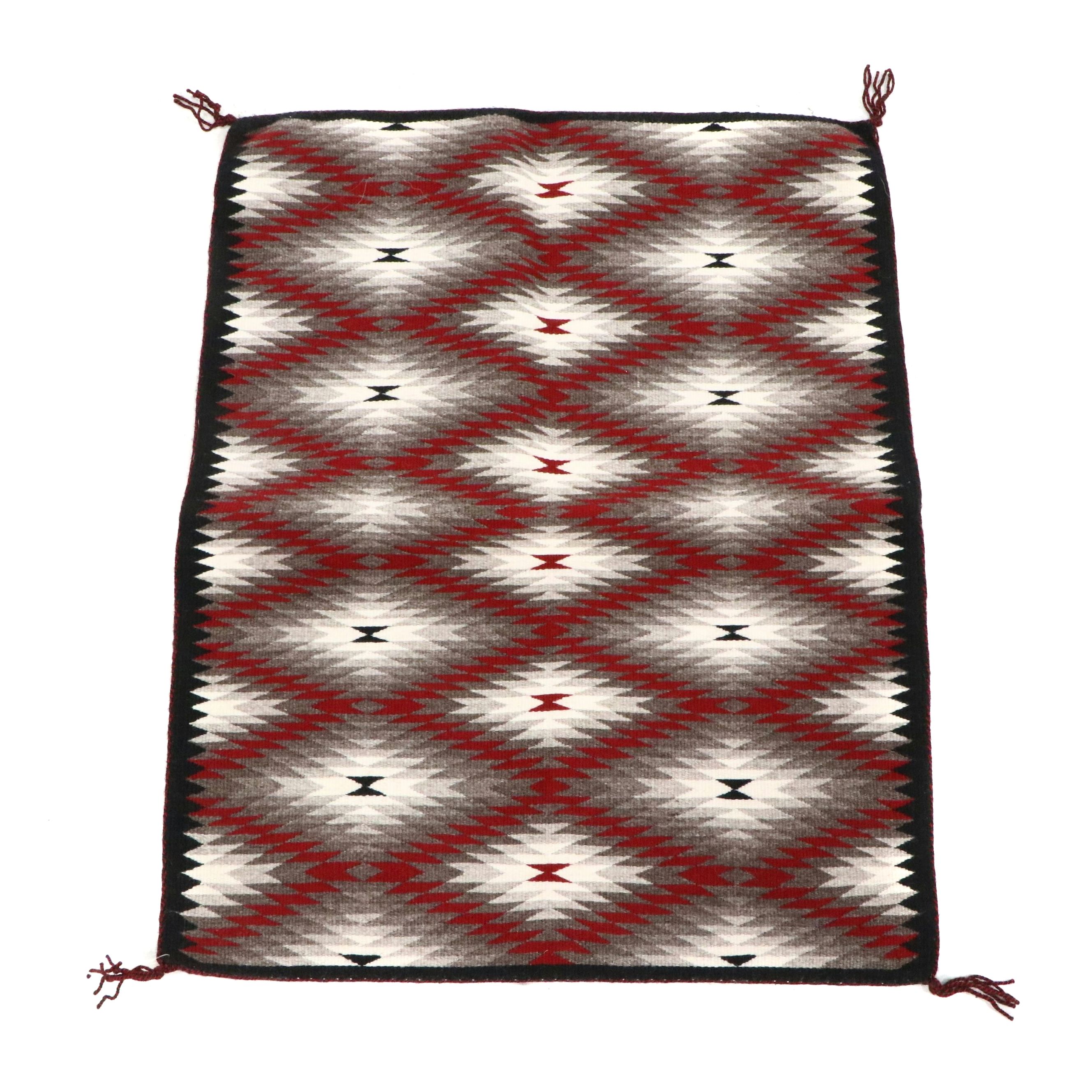 1'9 x 2'2 Handwoven Navajo Eye Dazzler Accent Rug
