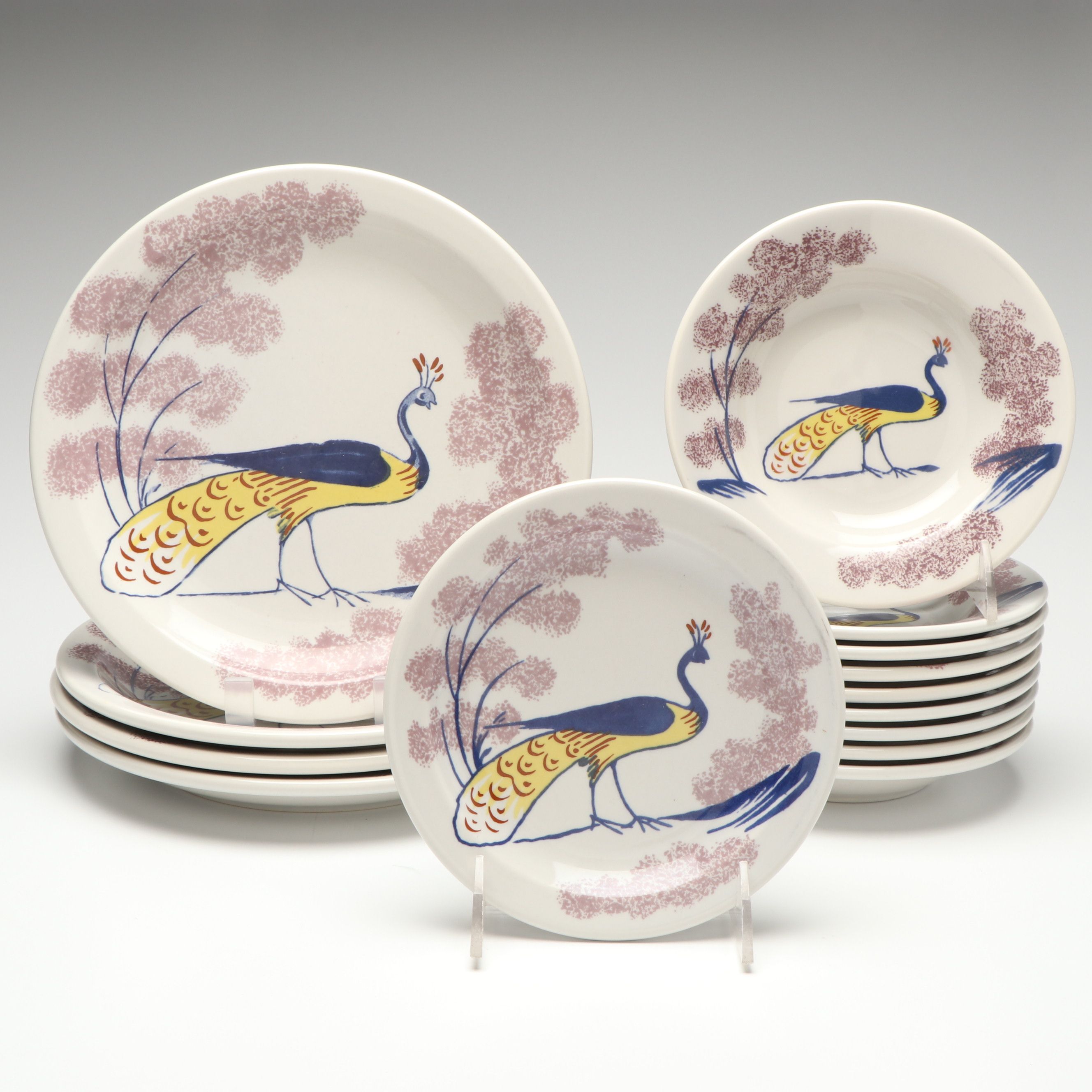 Homer Laughlin for Colonial Williamsburg "Chowning's Tavern" Peacock Dinnerware
