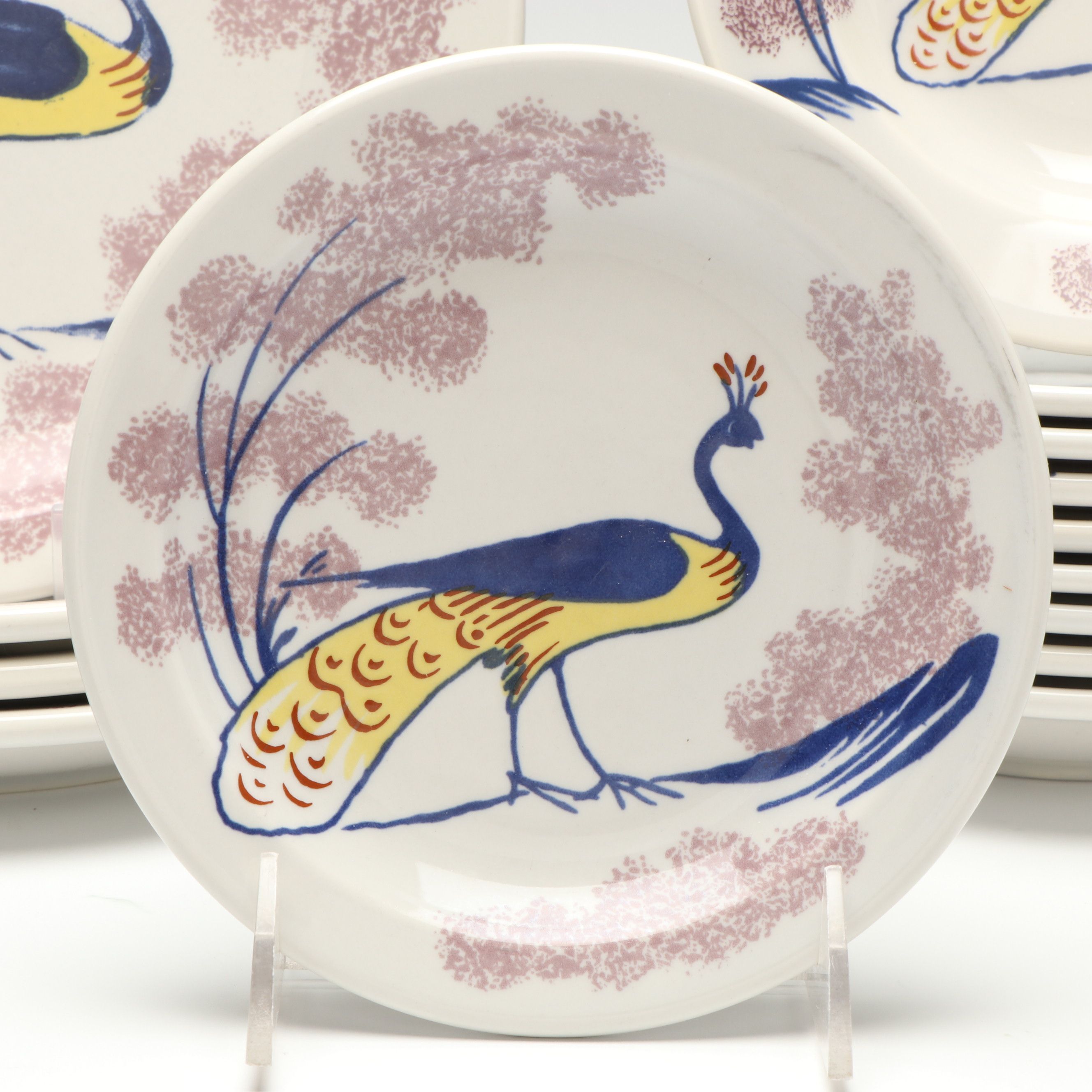 Homer Laughlin for Colonial Williamsburg "Chowning's Tavern" Peacock Dinnerware