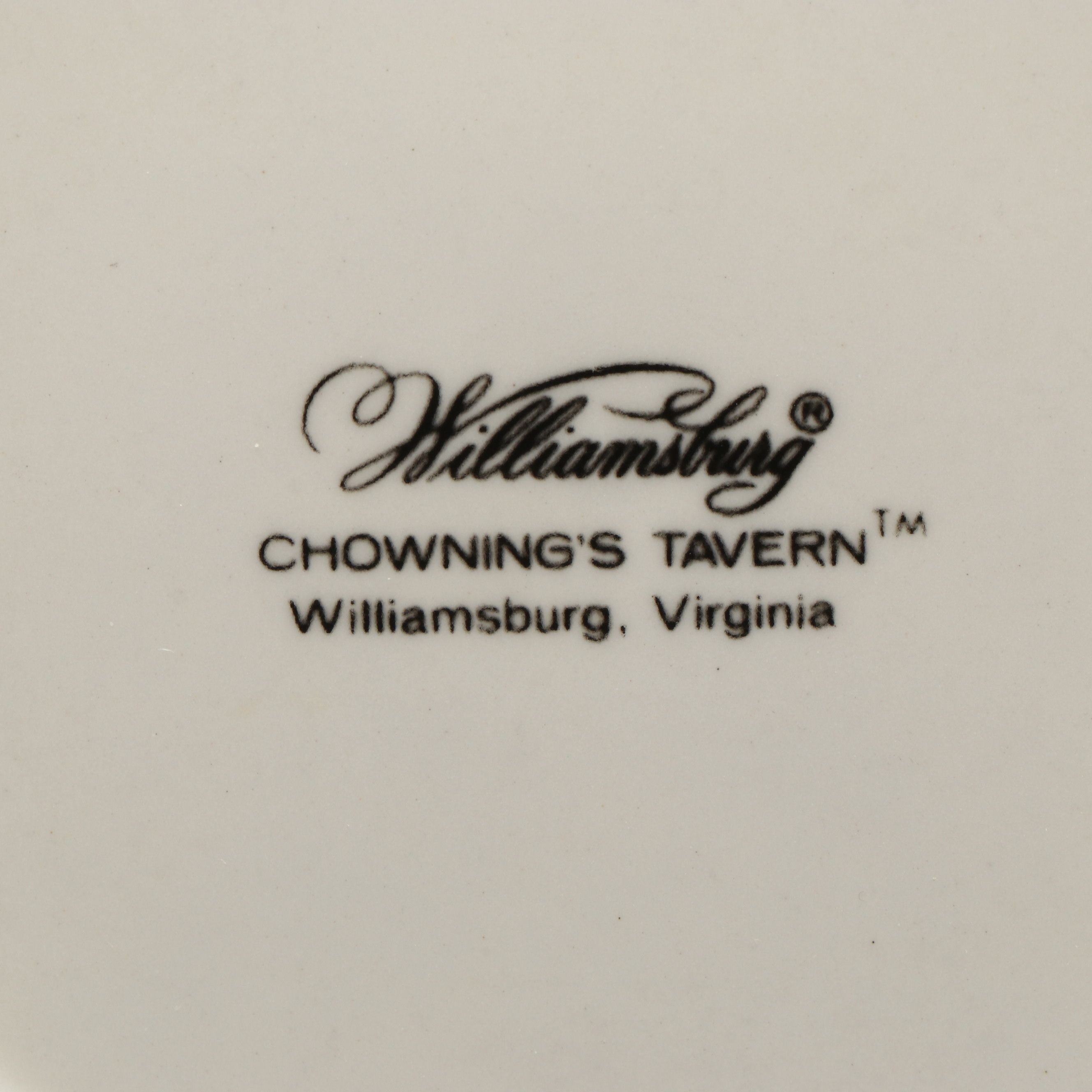 Homer Laughlin for Colonial Williamsburg "Chowning's Tavern" Peacock Dinnerware