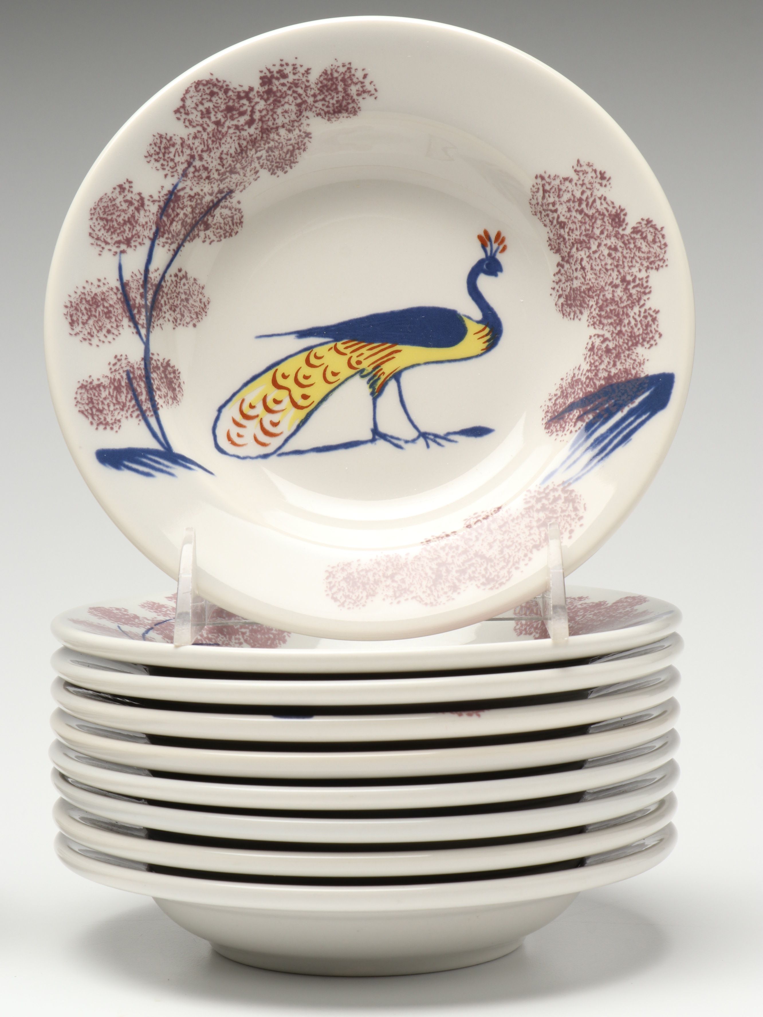 Homer Laughlin for Colonial Williamsburg "Chowning's Tavern" Peacock Dinnerware