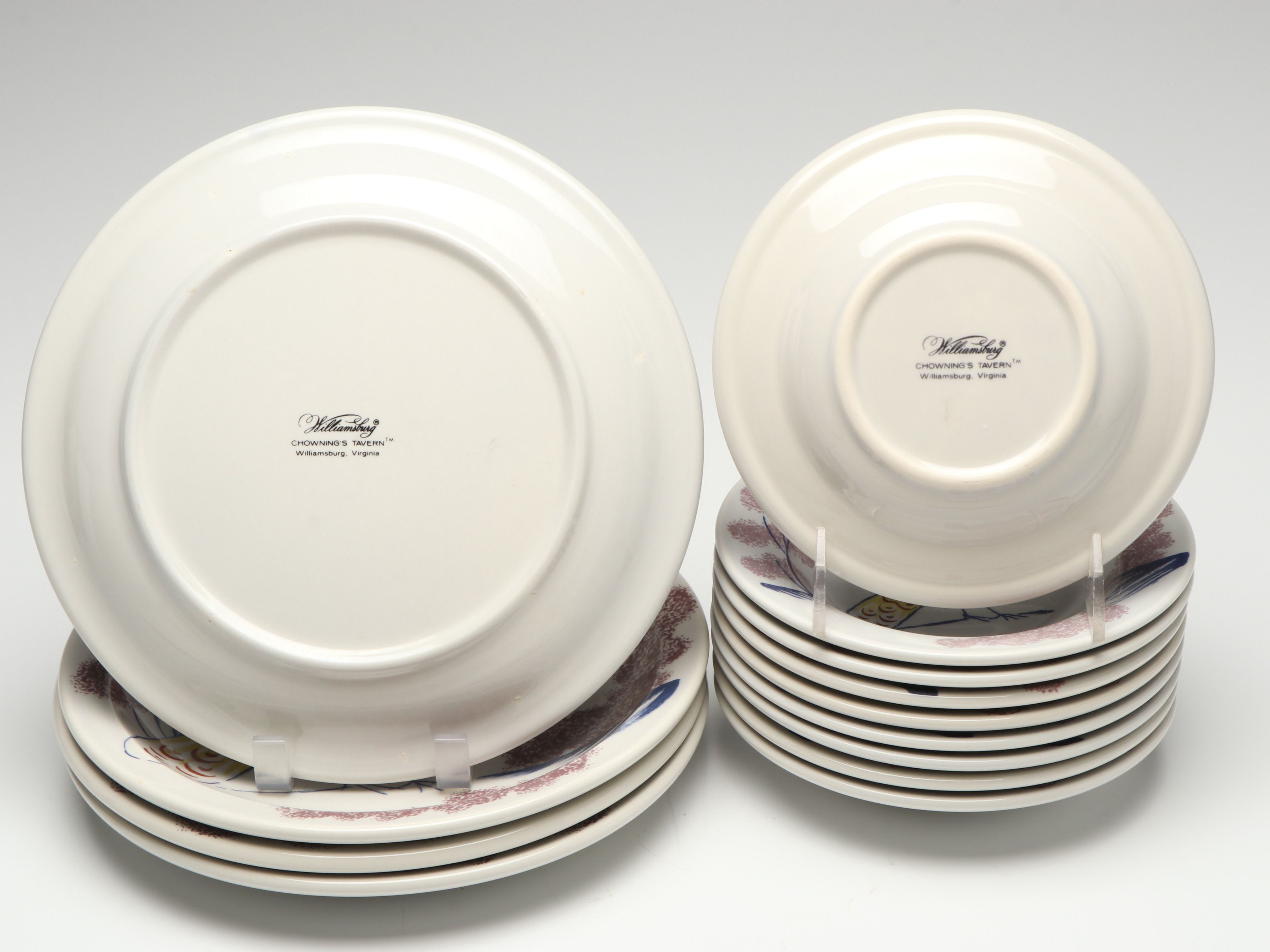 Homer Laughlin for Colonial Williamsburg "Chowning's Tavern" Peacock Dinnerware