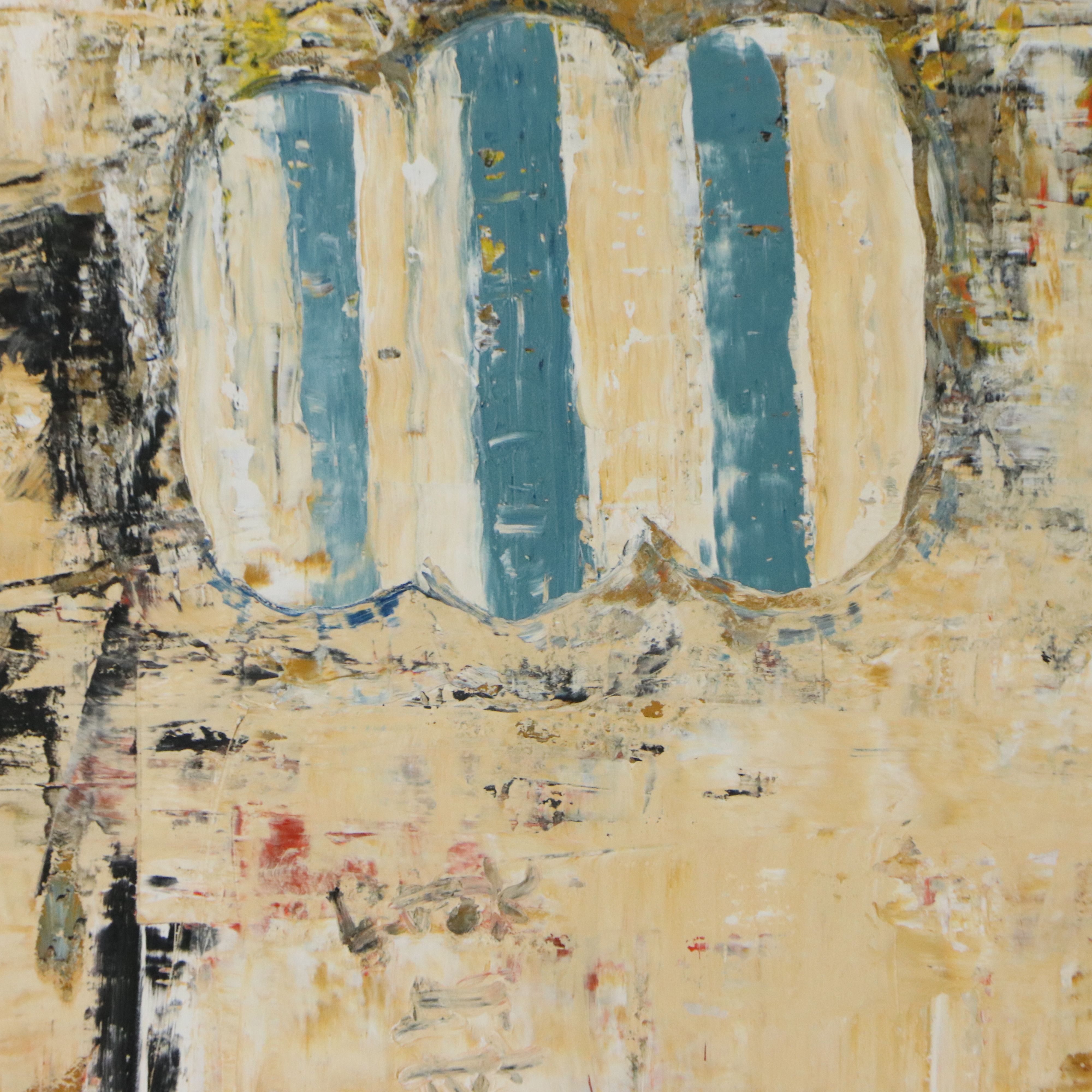 Bill Fisher Abstract Modernist Oil Painting "Lush Life," 2015