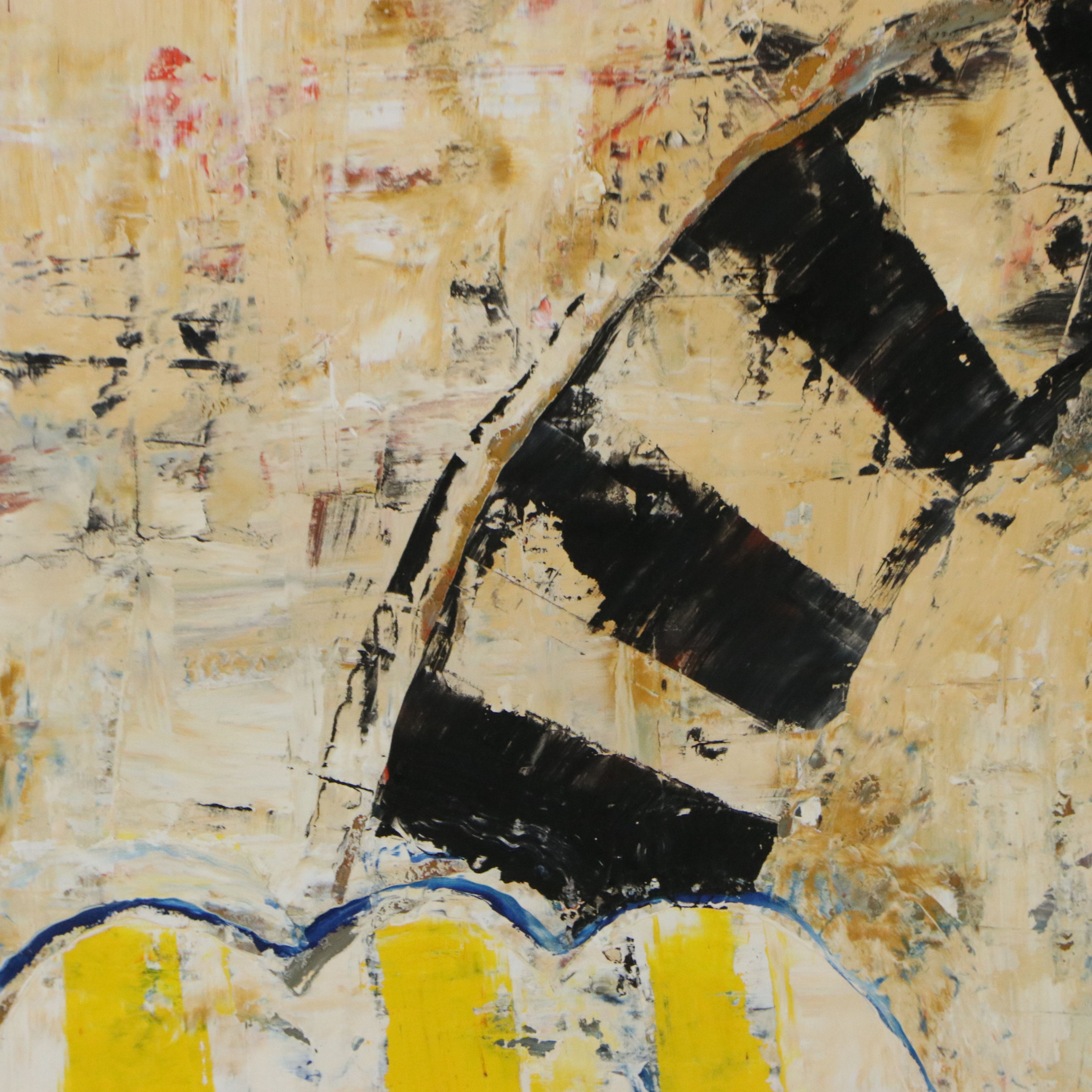 Bill Fisher Abstract Modernist Oil Painting "Lush Life," 2015