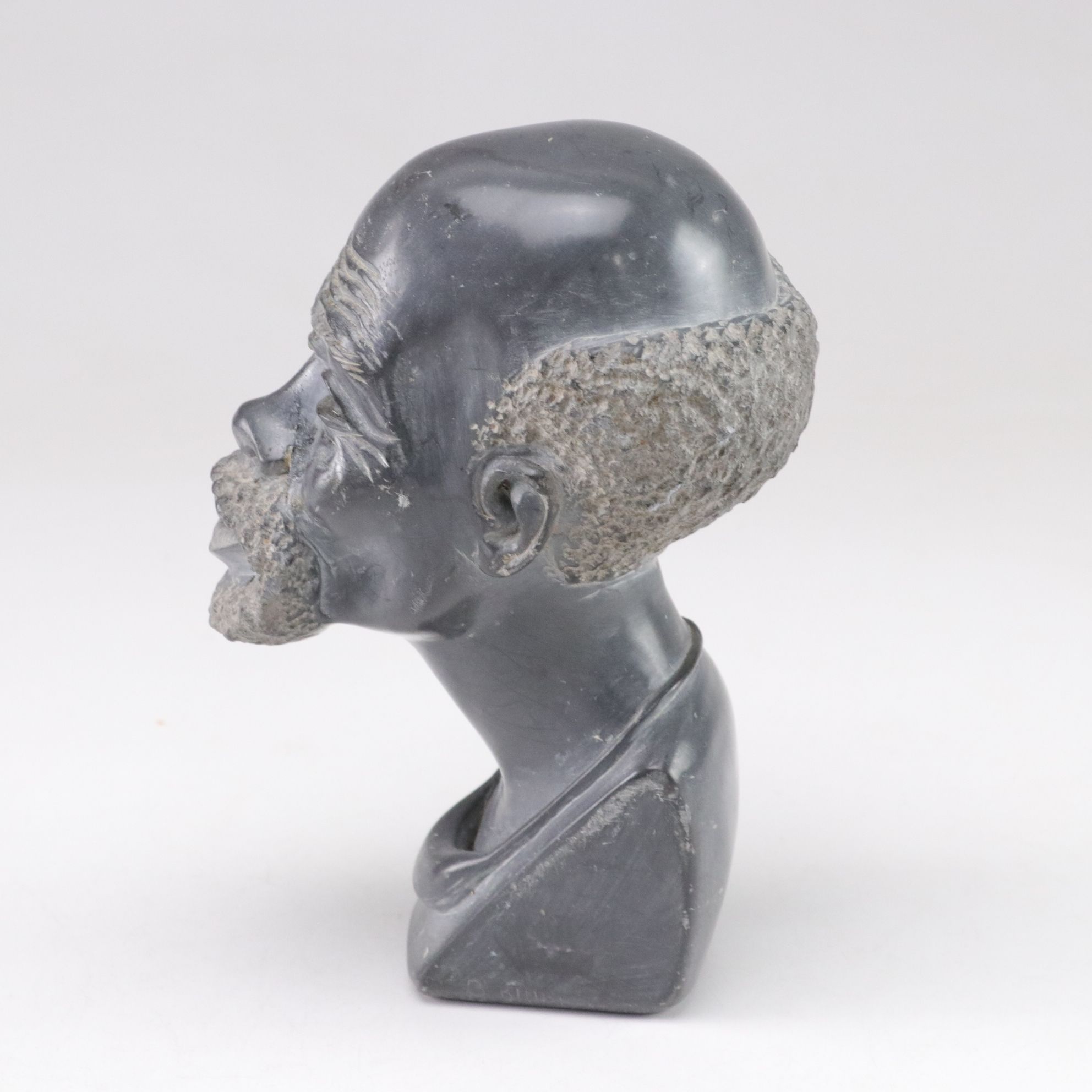 Green Ceramic Piano, Varaflame Luralite Lighter and Shona Stone Bust