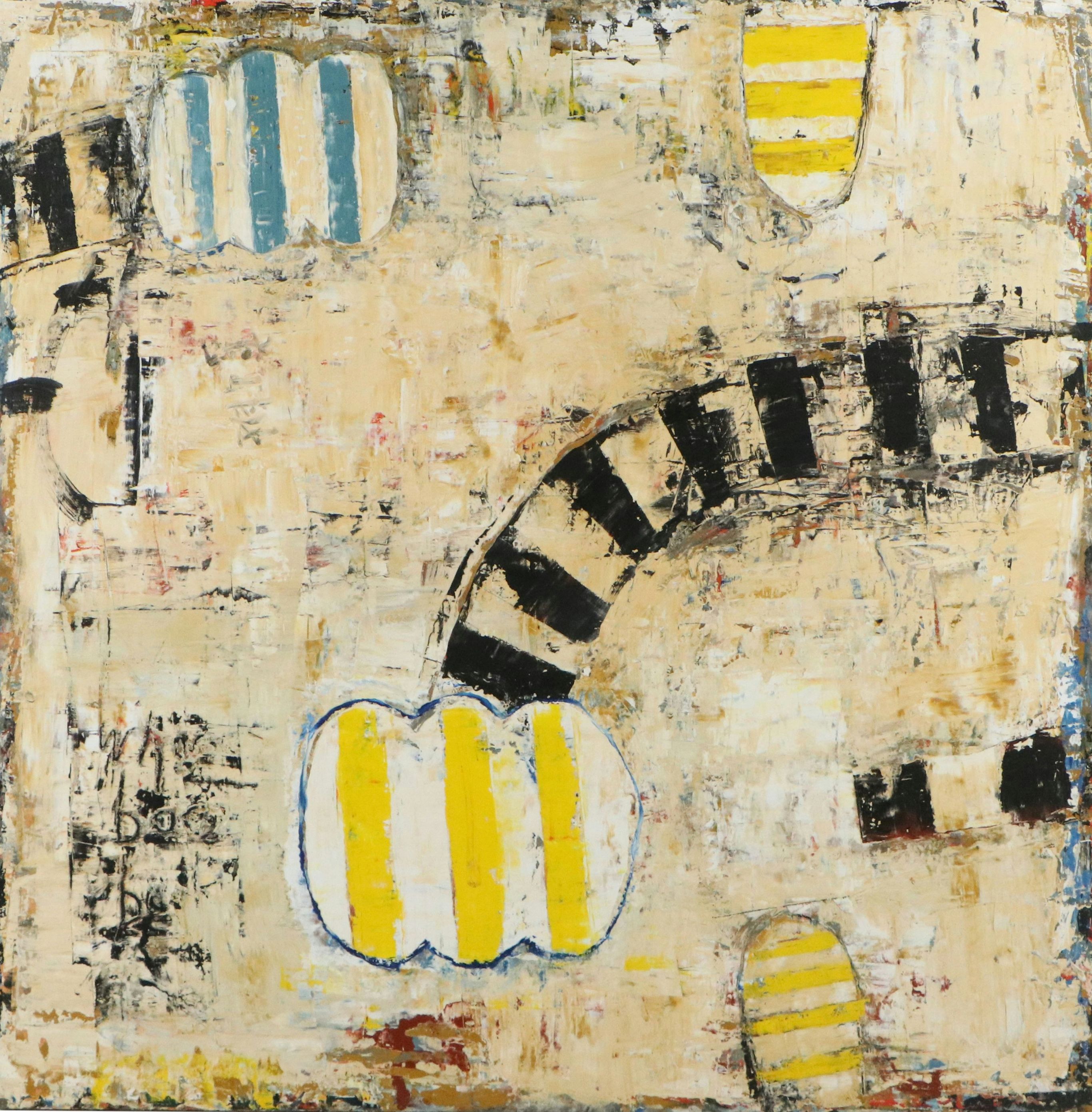 Bill Fisher Abstract Modernist Oil Painting "Lush Life," 2015