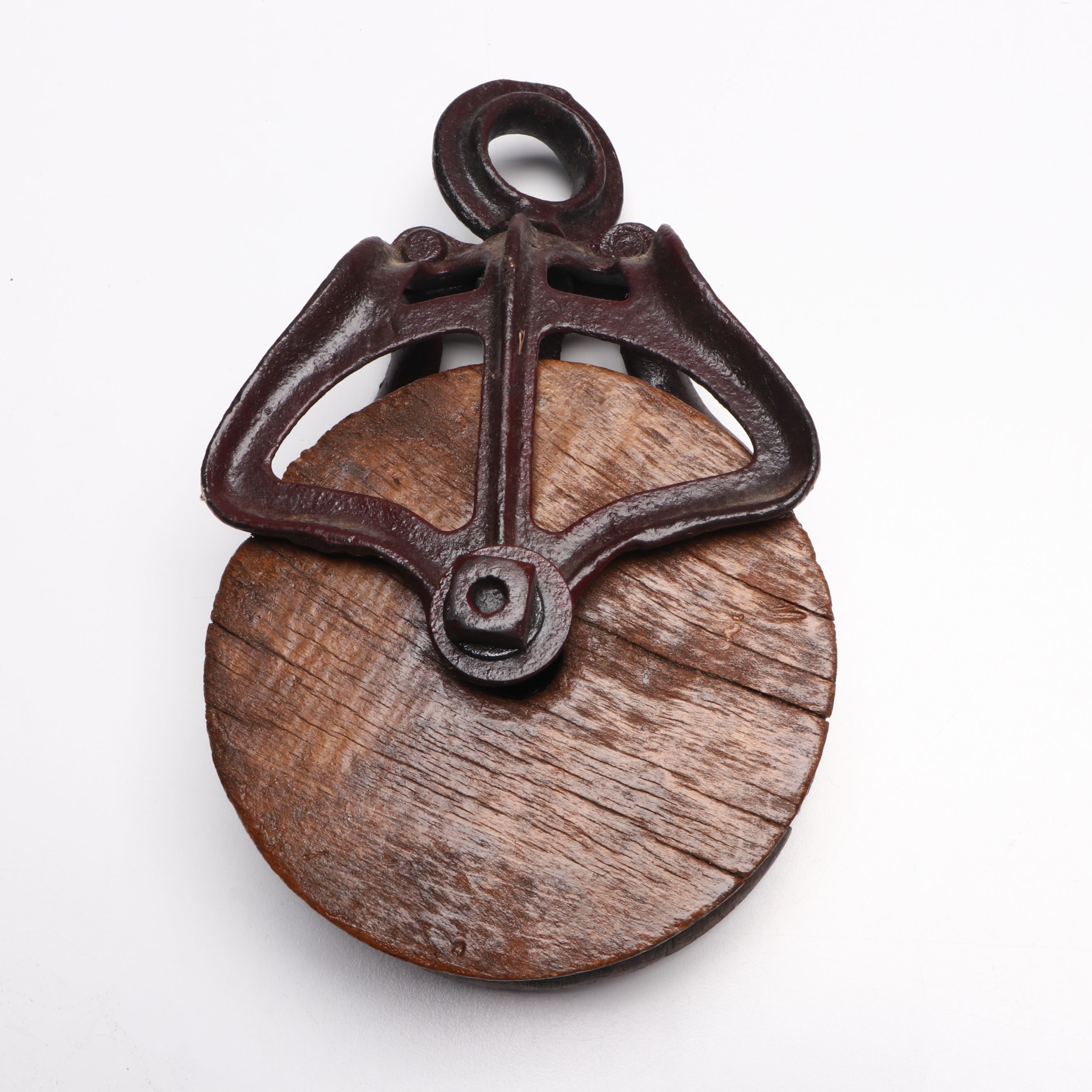 Industrial Wooden Block and Tackle Pulleys with Wheel Pulley