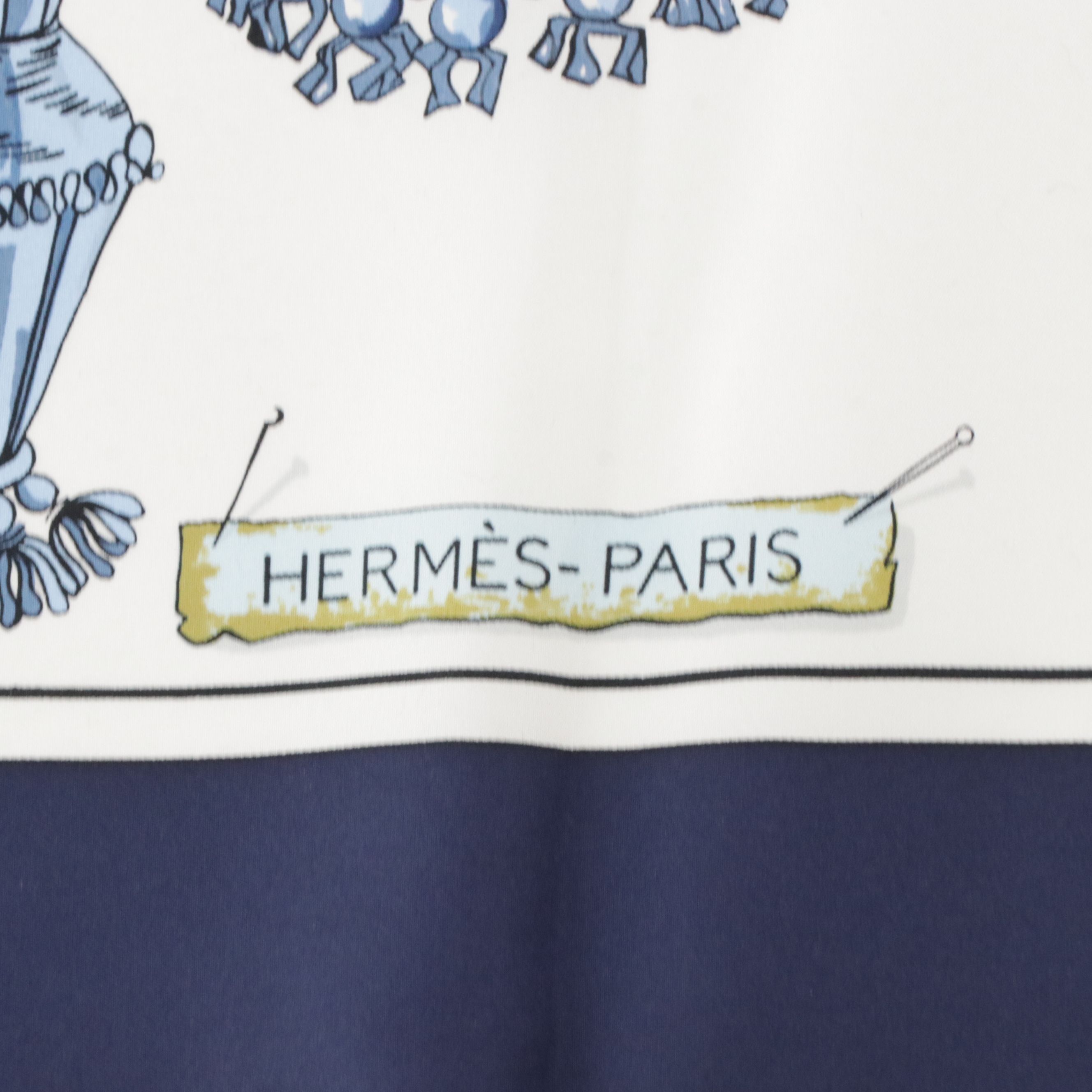 Hermès "Passementerie" Scarf 90 in Silk Twill with Gift Sleeve
