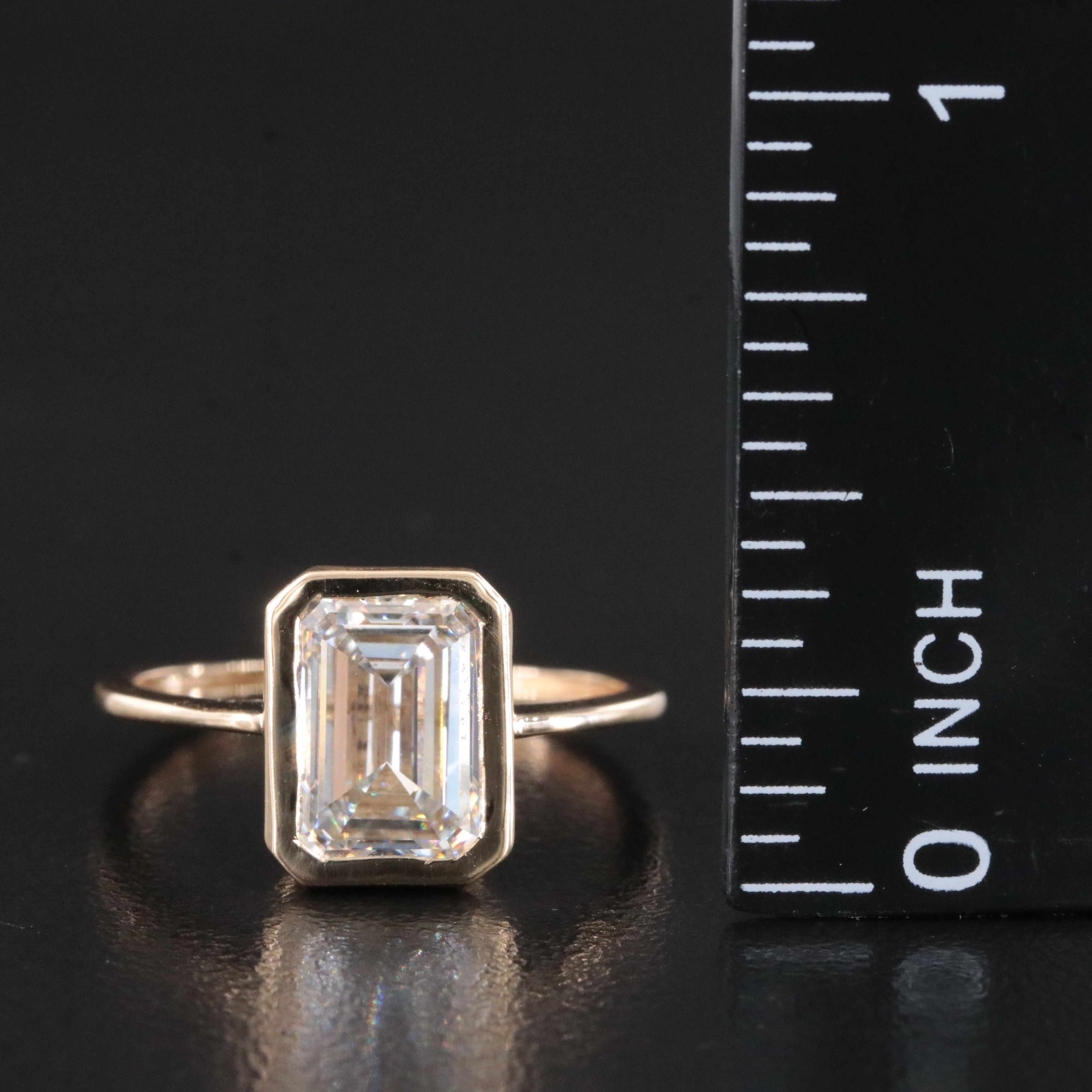 14K 3.08 CT Lab Grown Diamond Ring with IGI Report