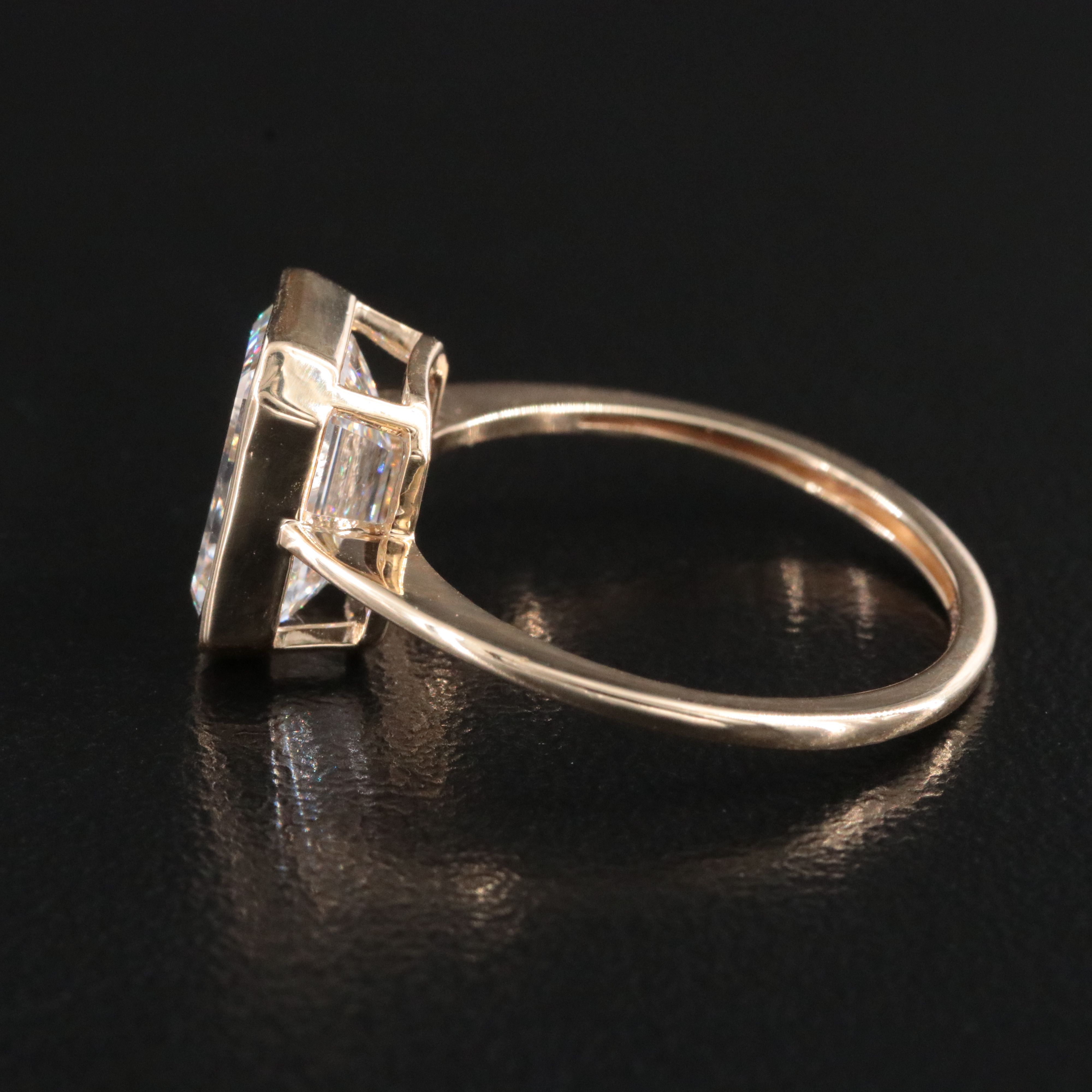 14K 3.08 CT Lab Grown Diamond Ring with IGI Report