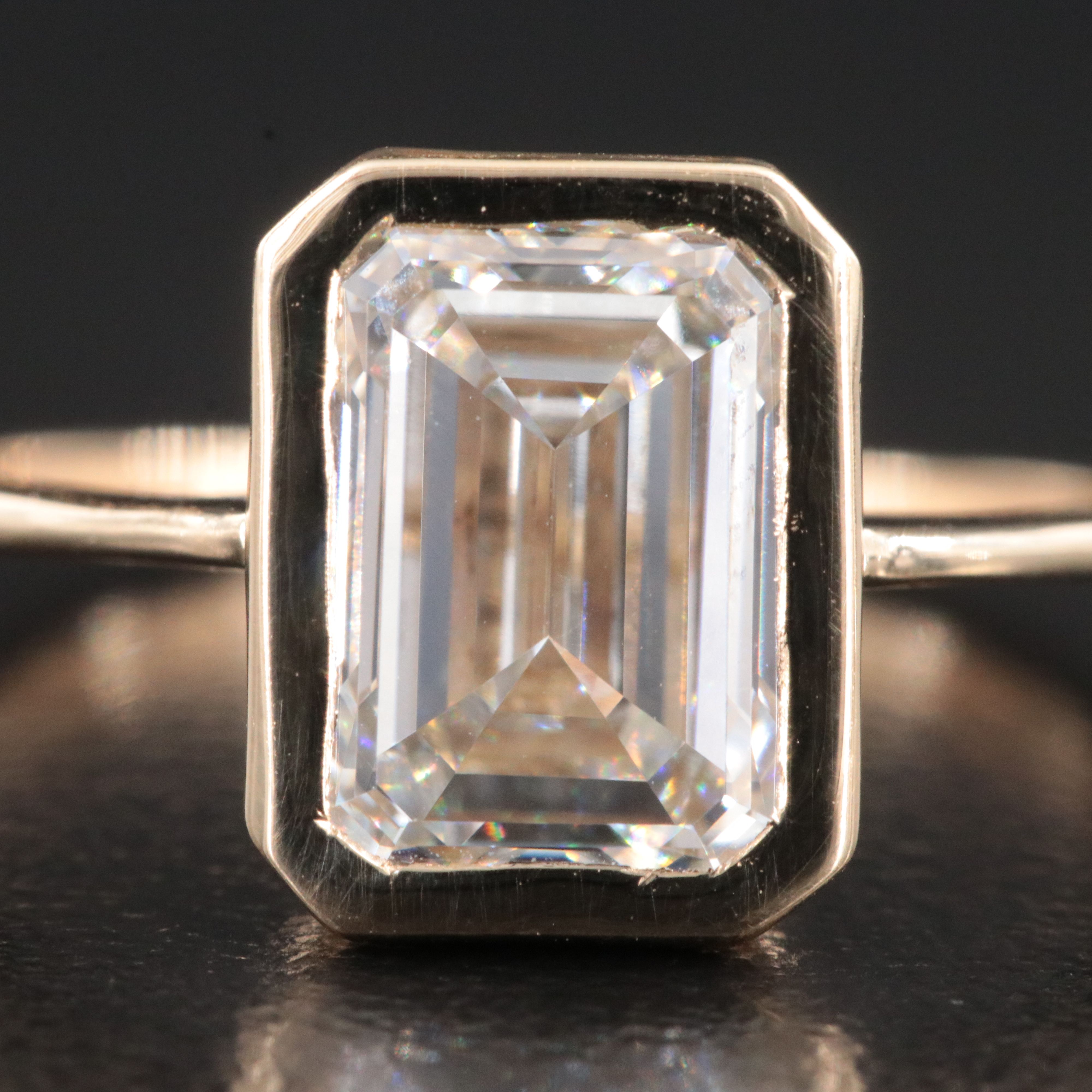 14K 3.08 CT Lab Grown Diamond Ring with IGI Report