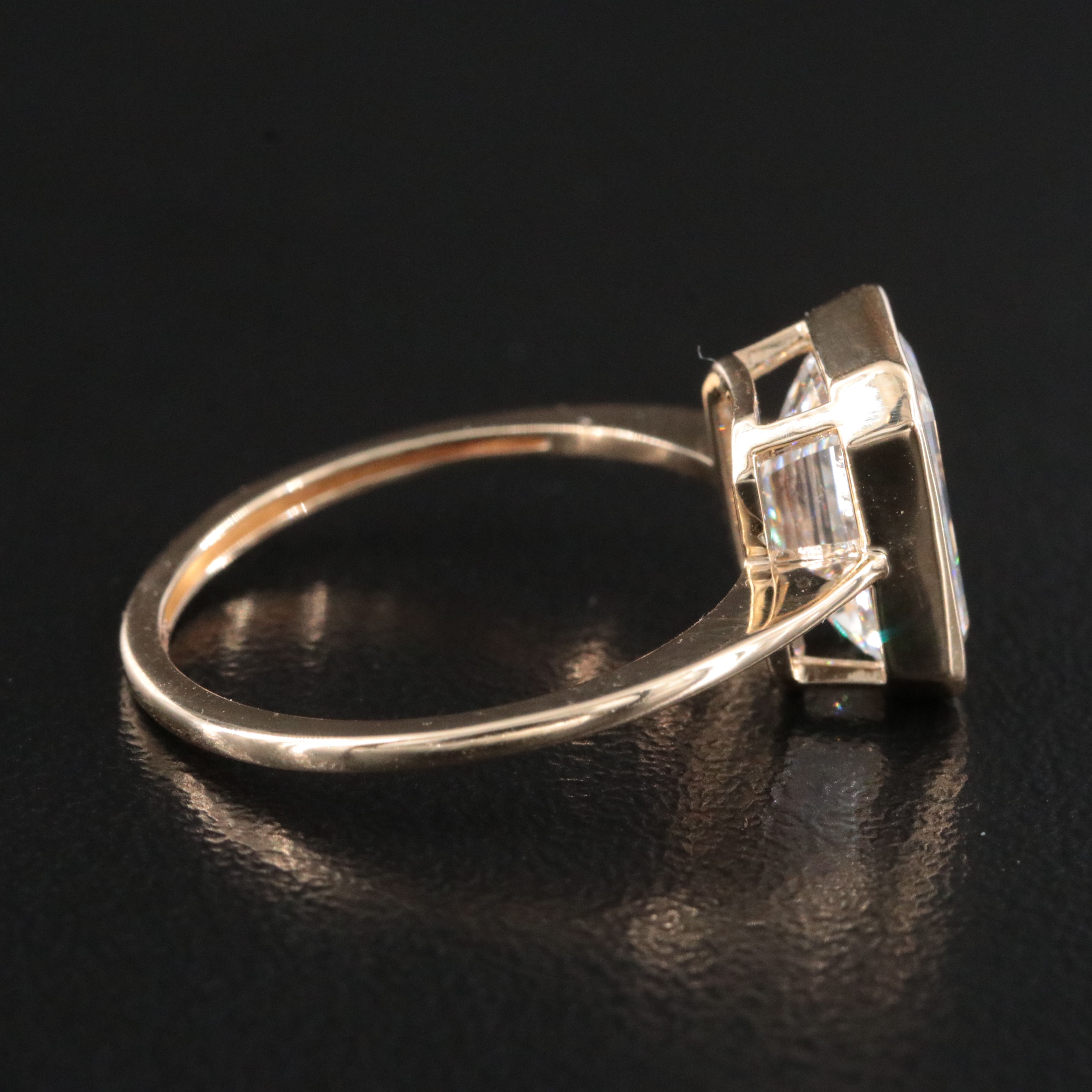 14K 3.08 CT Lab Grown Diamond Ring with IGI Report