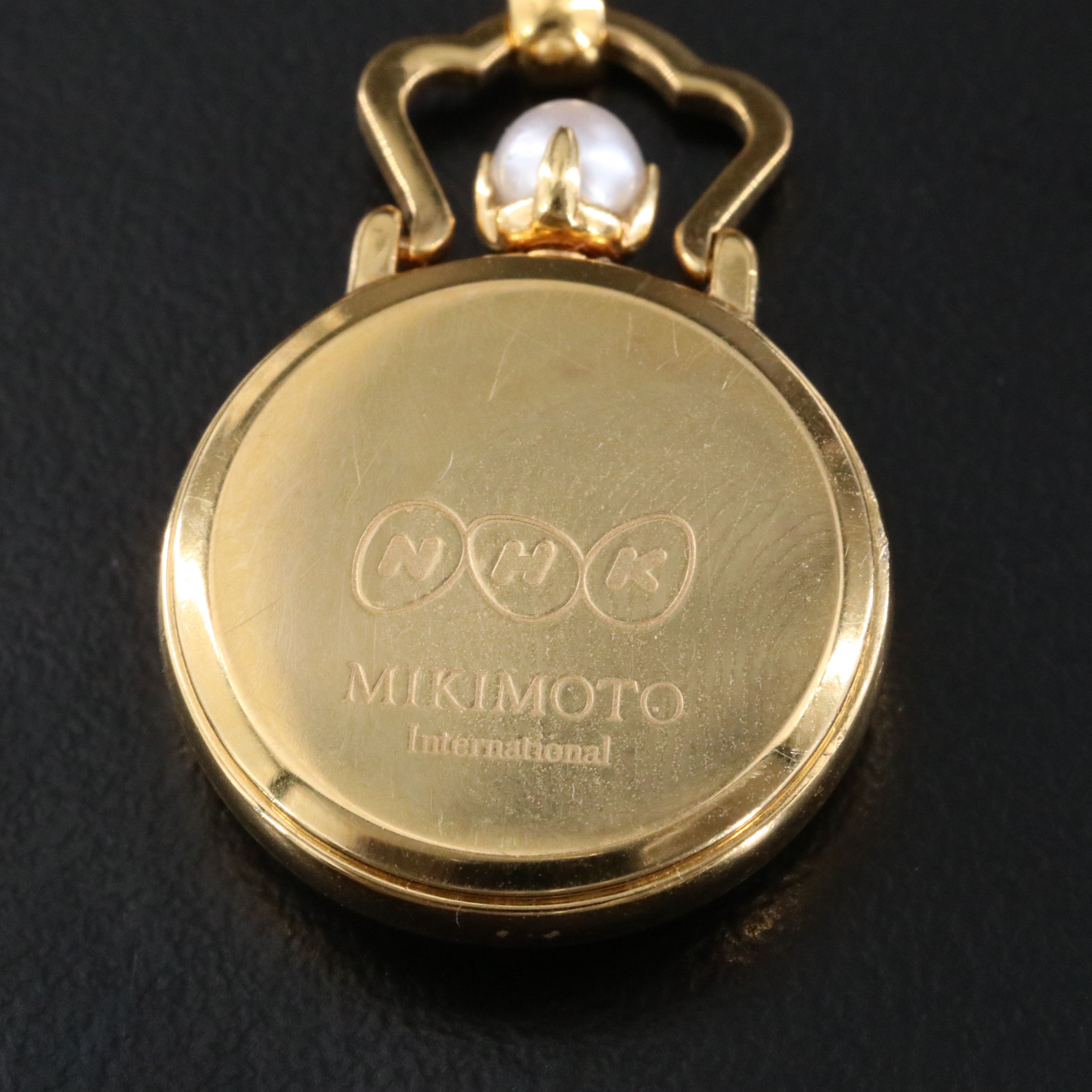 Mikimoto Pearl Shell Pendant Watch with Cultured Pearl Accent
