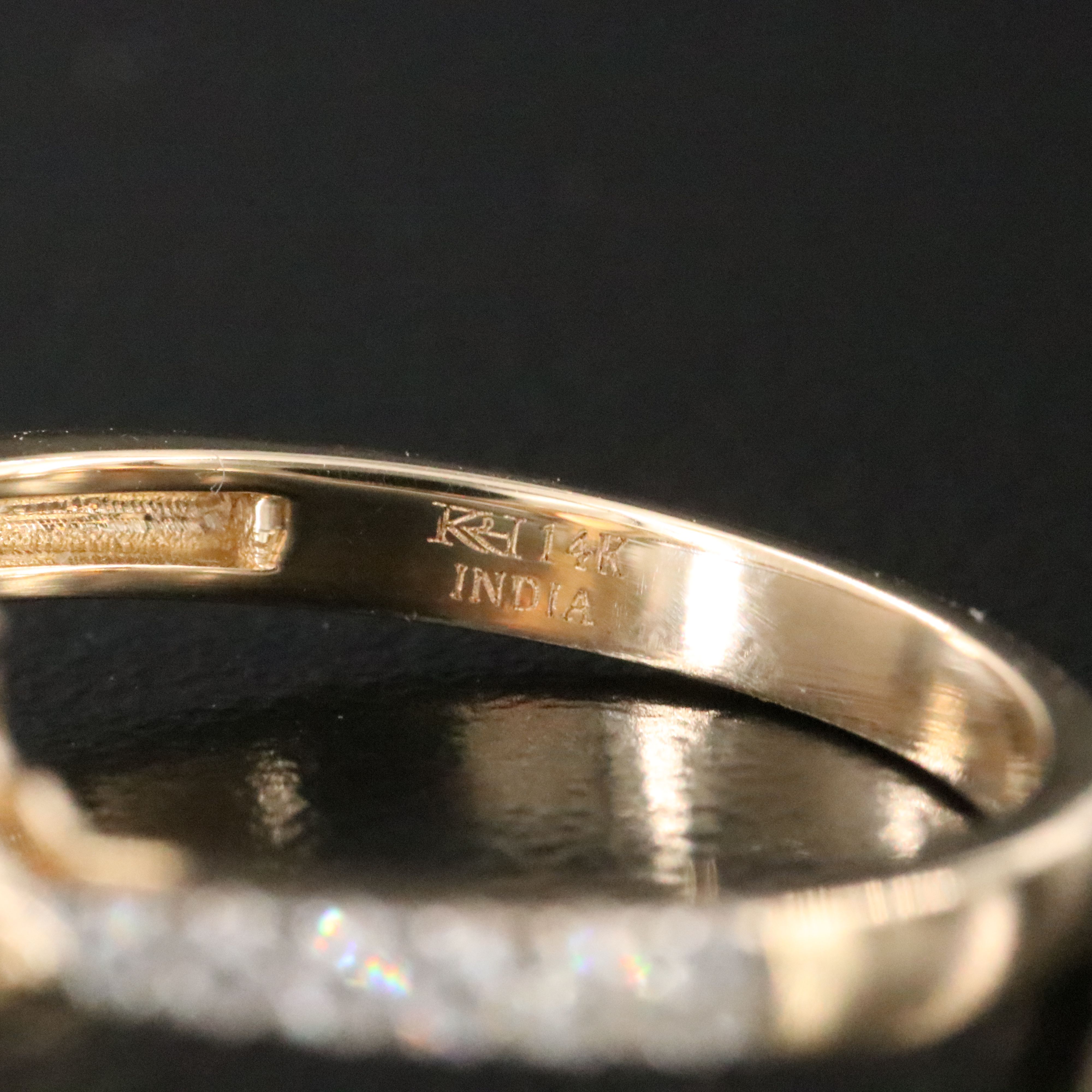 14K Opal and Diamond Ring