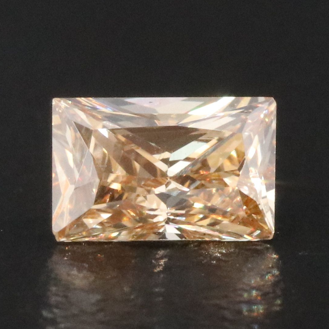 Loose 0.59 CT Fancy Brown-Yellow Diamond with GIA Report