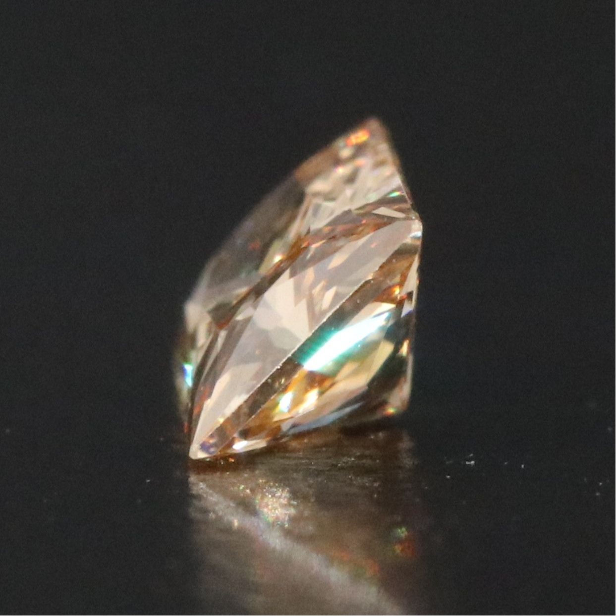 Loose 0.59 CT Fancy Brown-Yellow Diamond with GIA Report