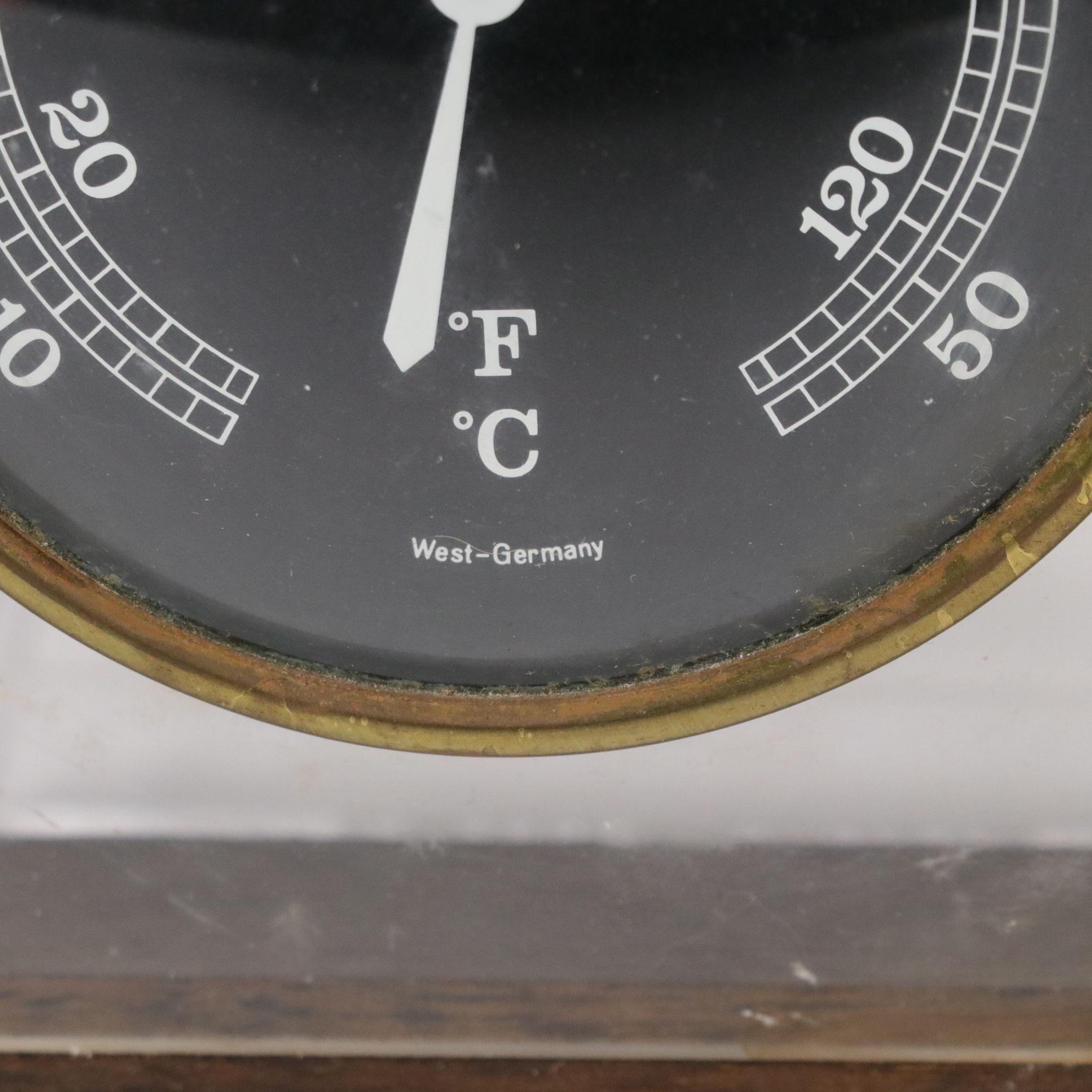 West German Weather Gauge Set with Glass and Acrylic Desk Decor