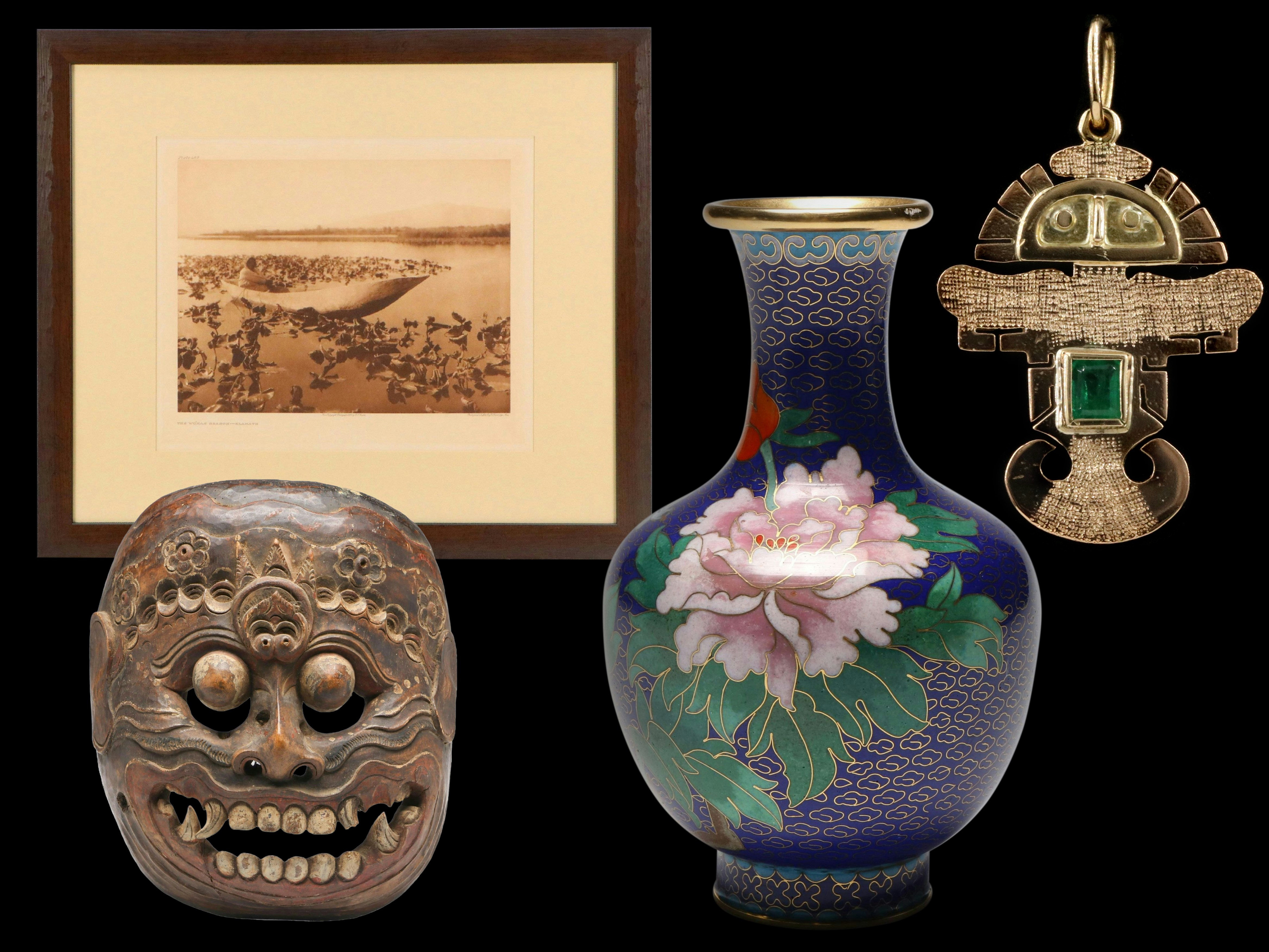 Global Collection of International Art, Asian Decorative Objects, Jewelry & Hand-Knotted Rugs