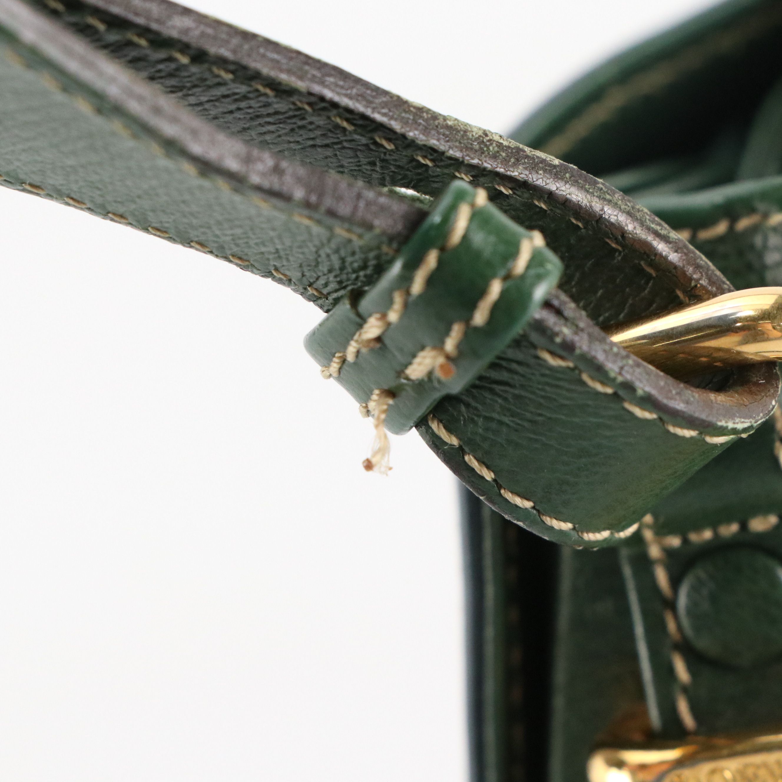 Loewe Velázquez Shoulder Bag in Green/Blue Leather, Vintage