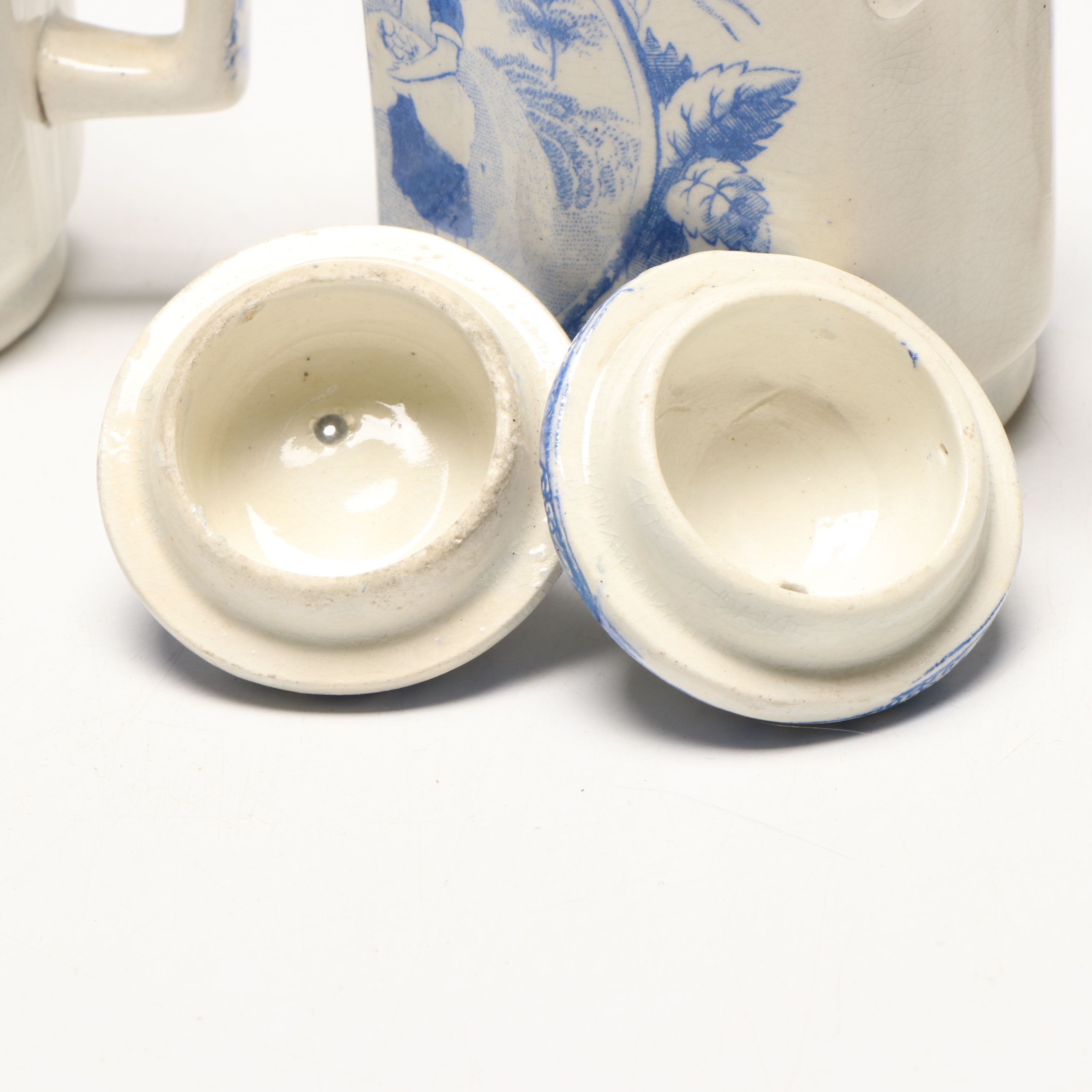 Staffordshire Child's Tea Set with Canister Set and Flatware