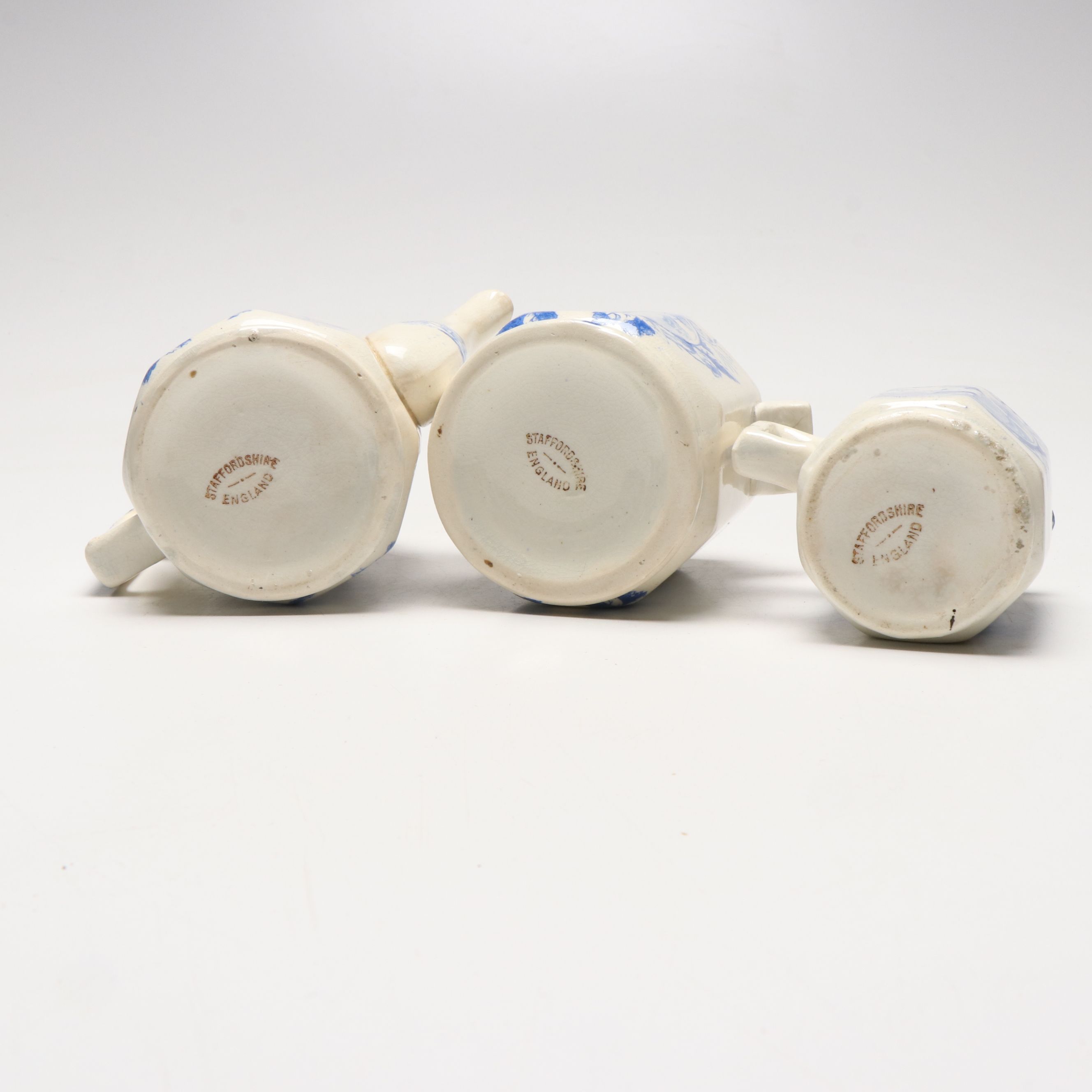 Staffordshire Child's Tea Set with Canister Set and Flatware