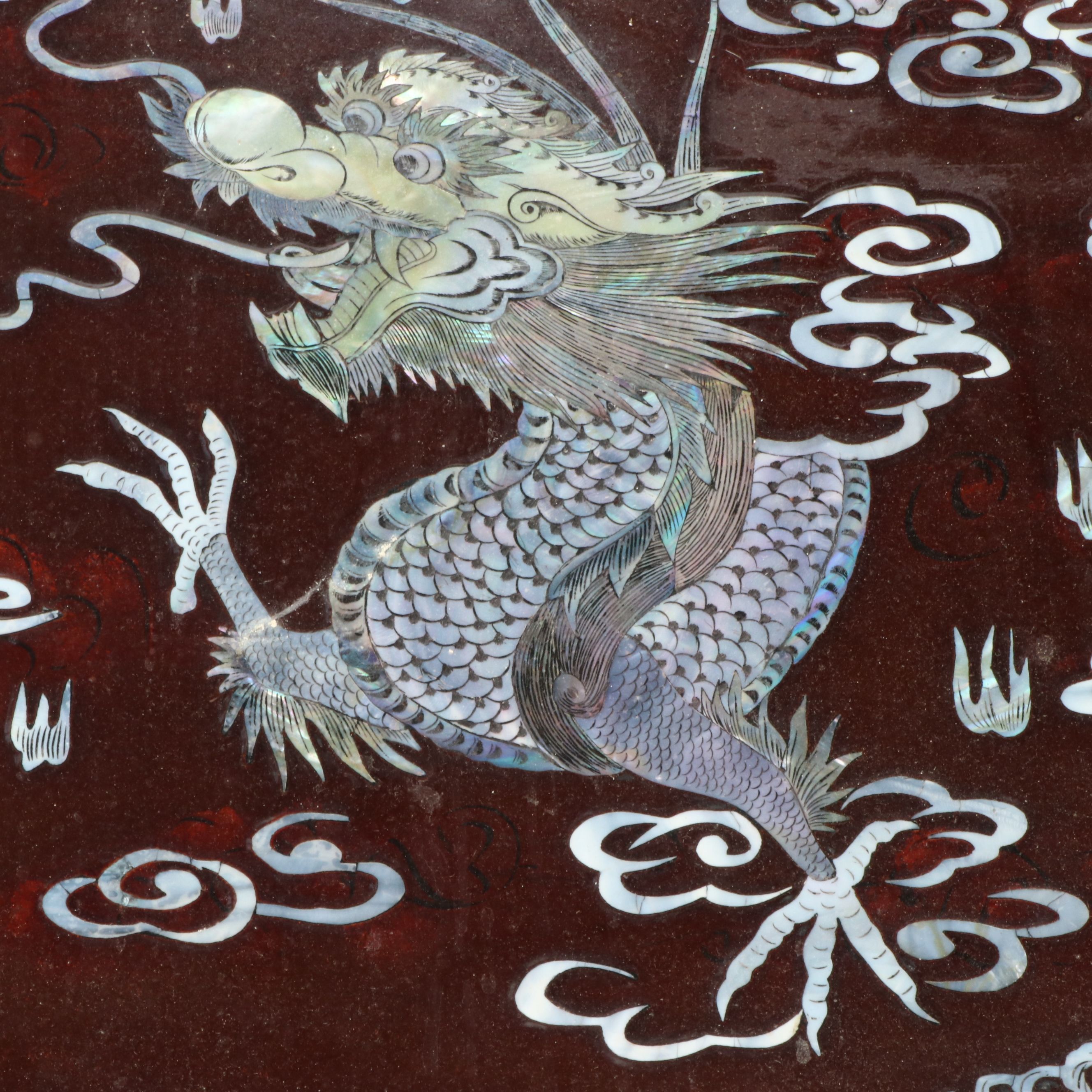 Vajra Trading Co. Mother-of-Pearl-Inlaid Diptych with Chinese Dragons