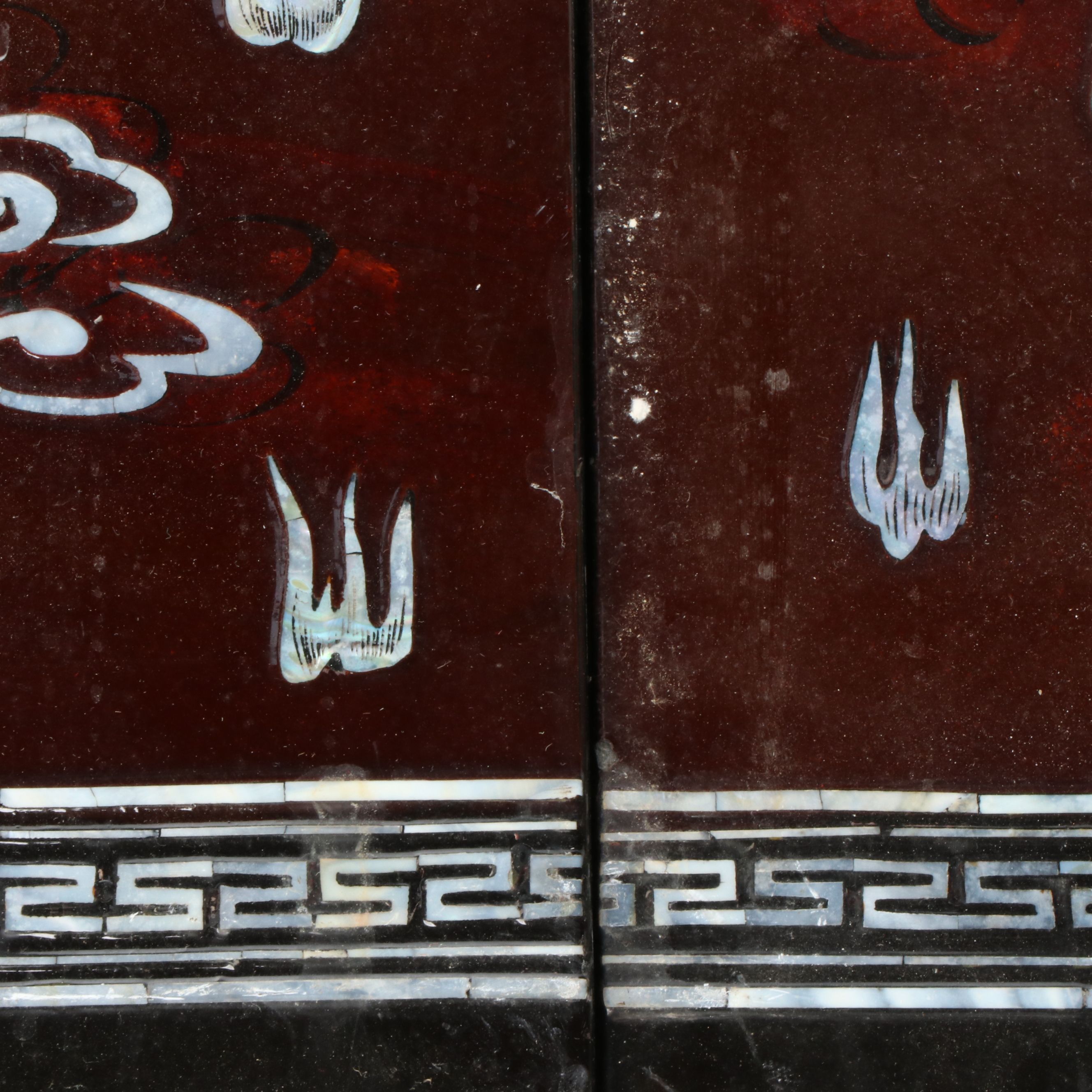 Vajra Trading Co. Mother-of-Pearl-Inlaid Diptych with Chinese Dragons