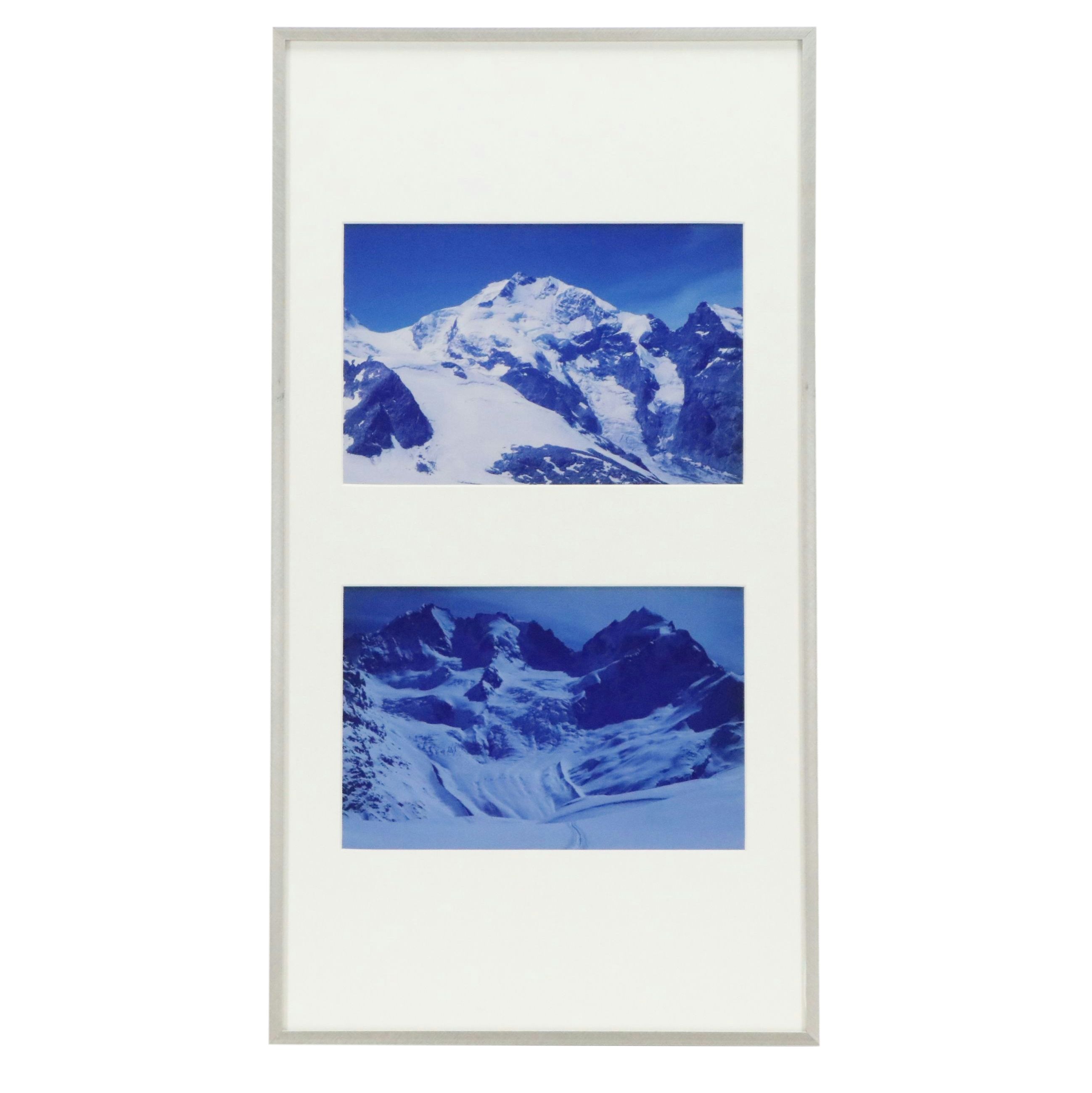 Pair of Digital Print Photographs of Mountain Peaks, Late 20th to Early 21st C.