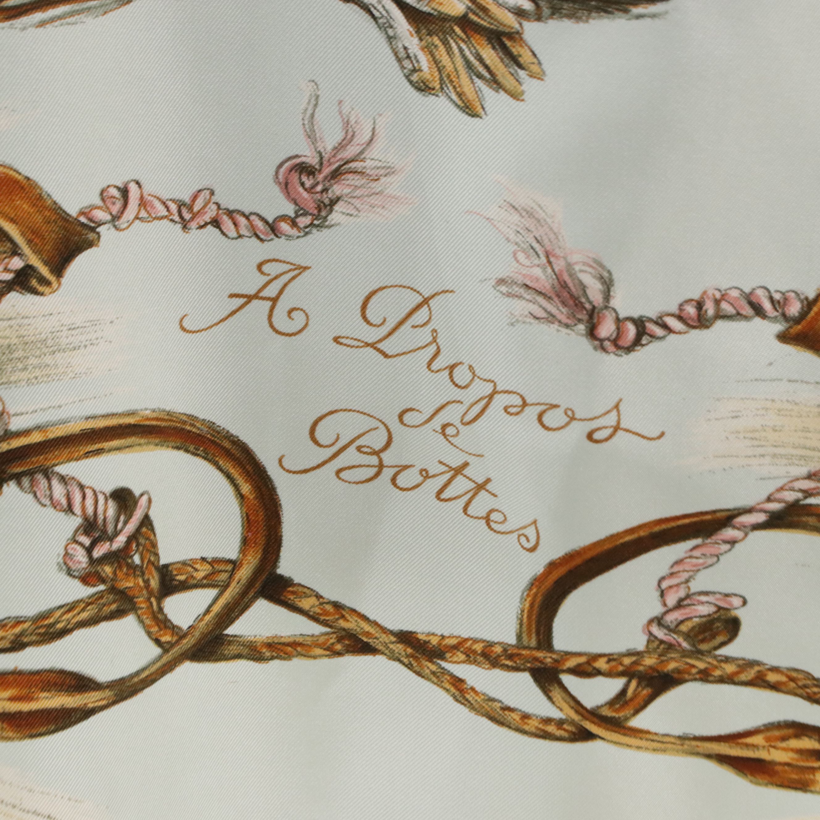 Hermès Blouse in ''A Propos de Bottes'' Silk Twill, Vintage