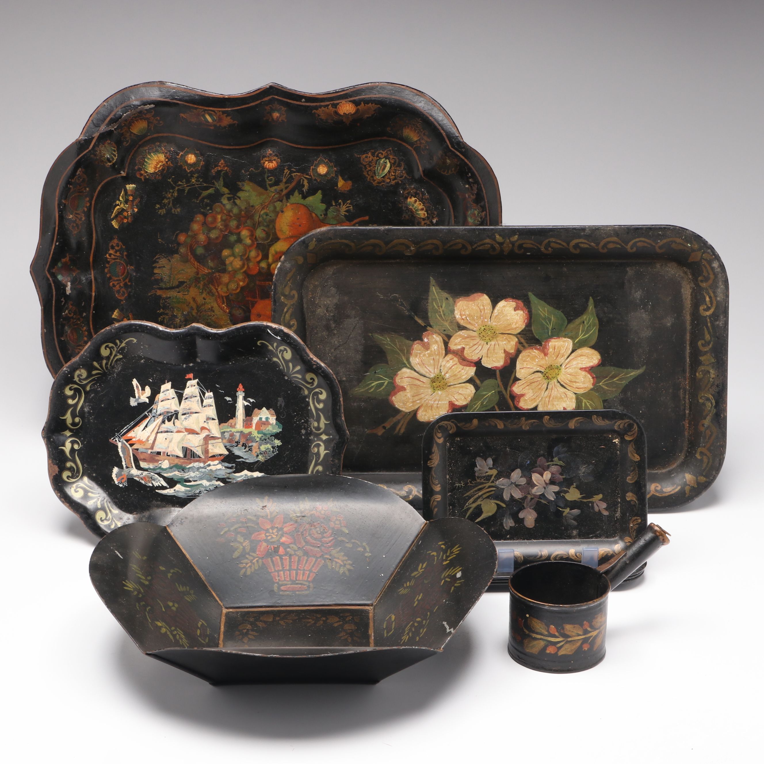 Victorian Style Toleware Trays and Decor