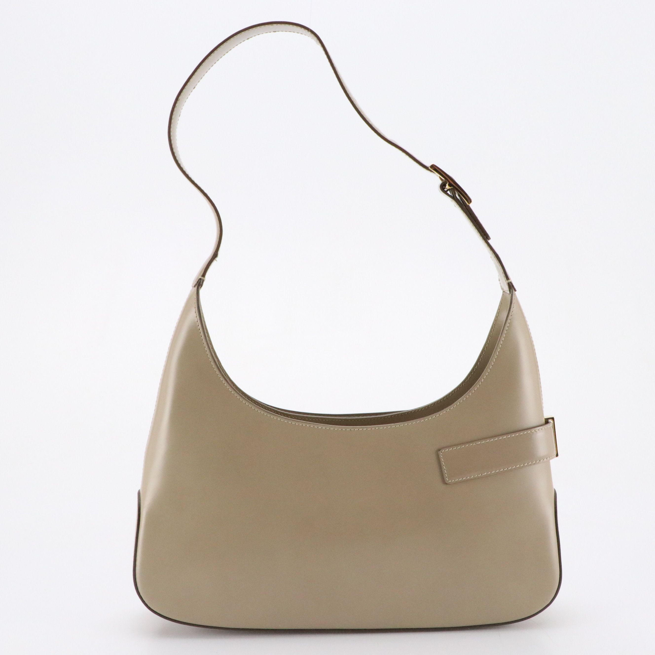 Salvatore Ferragamo Gancini Front Pocket Hobo Bag in Glazed Leather