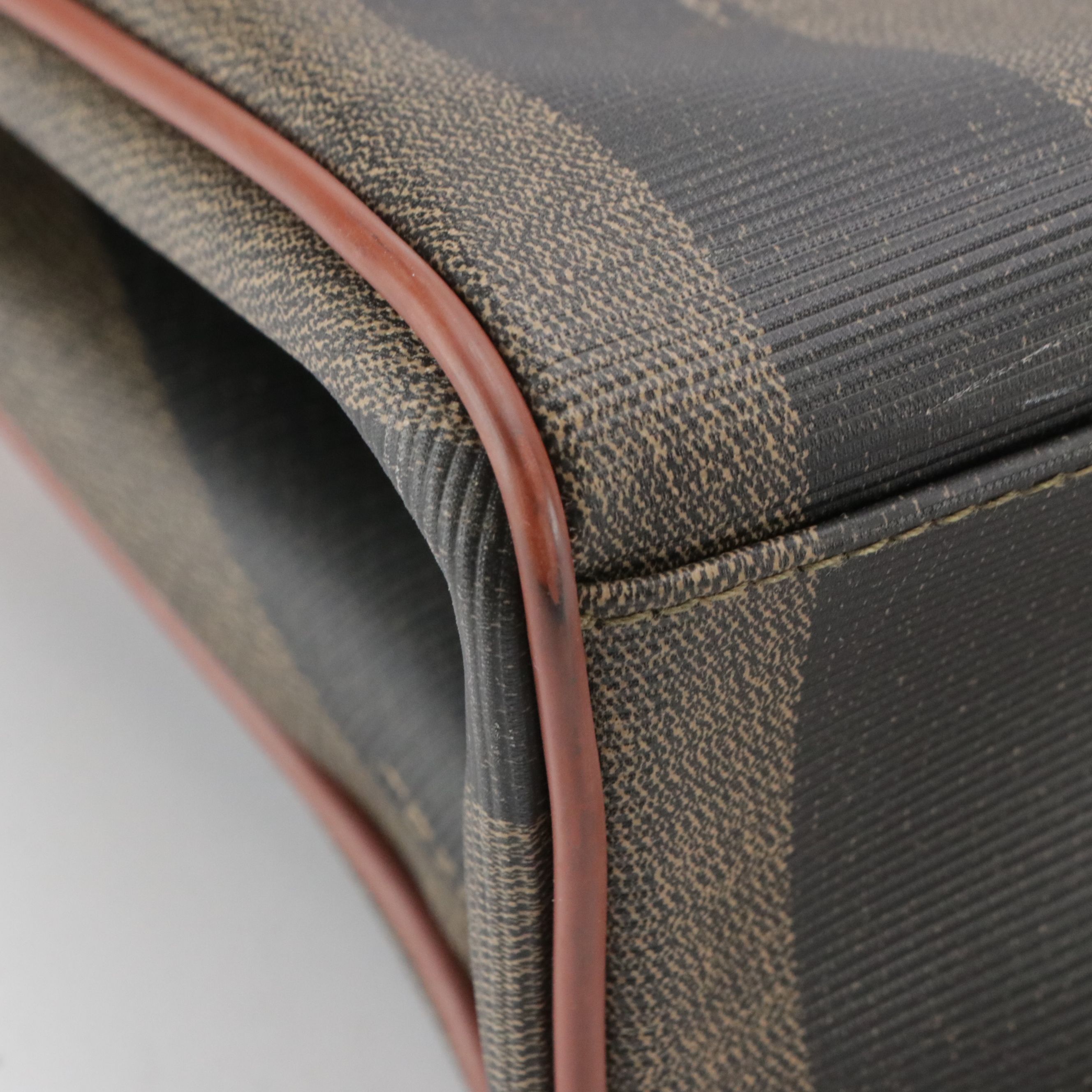 Fendi Two-Way Flap Satchel in Pequin Stripe Coated Canvas